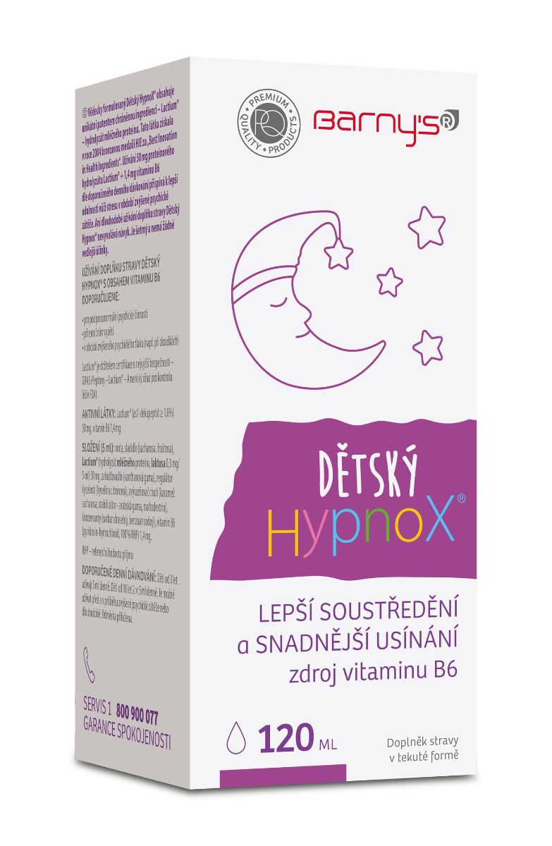 Barny´s Dětský HypnoX zklidňující sirup 120 ml Barny´s
