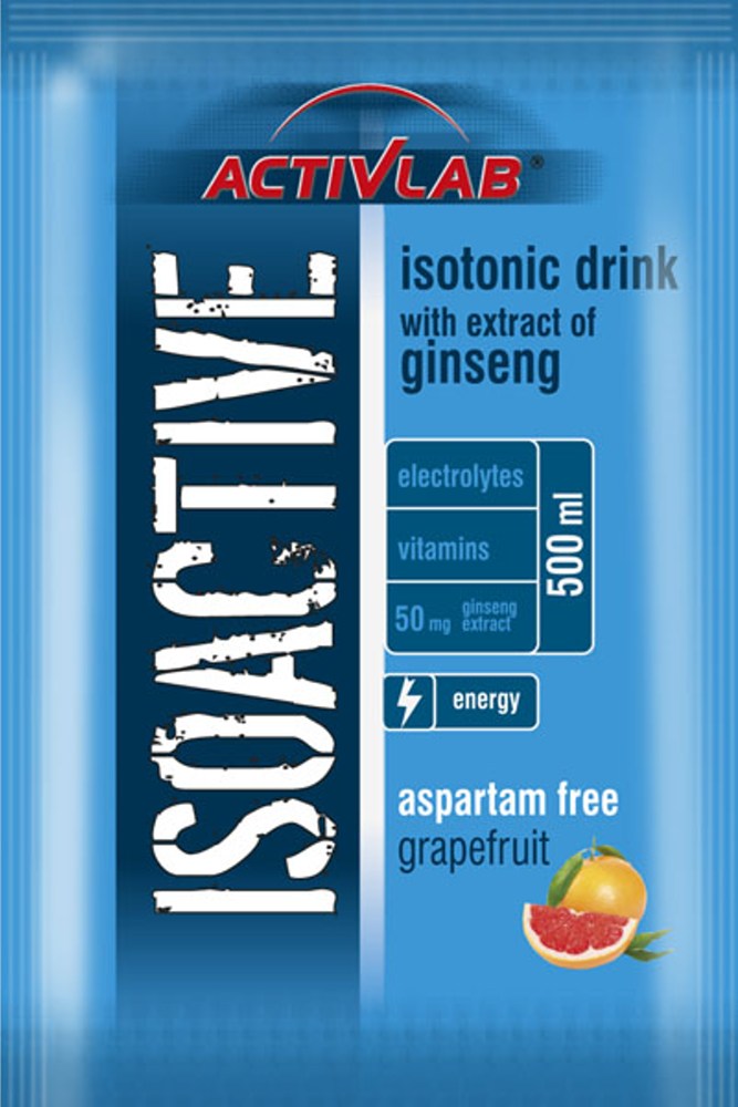 Activlab Isoactive iontový nápoj s ženšenem grapefruit 20 sáčků Activlab
