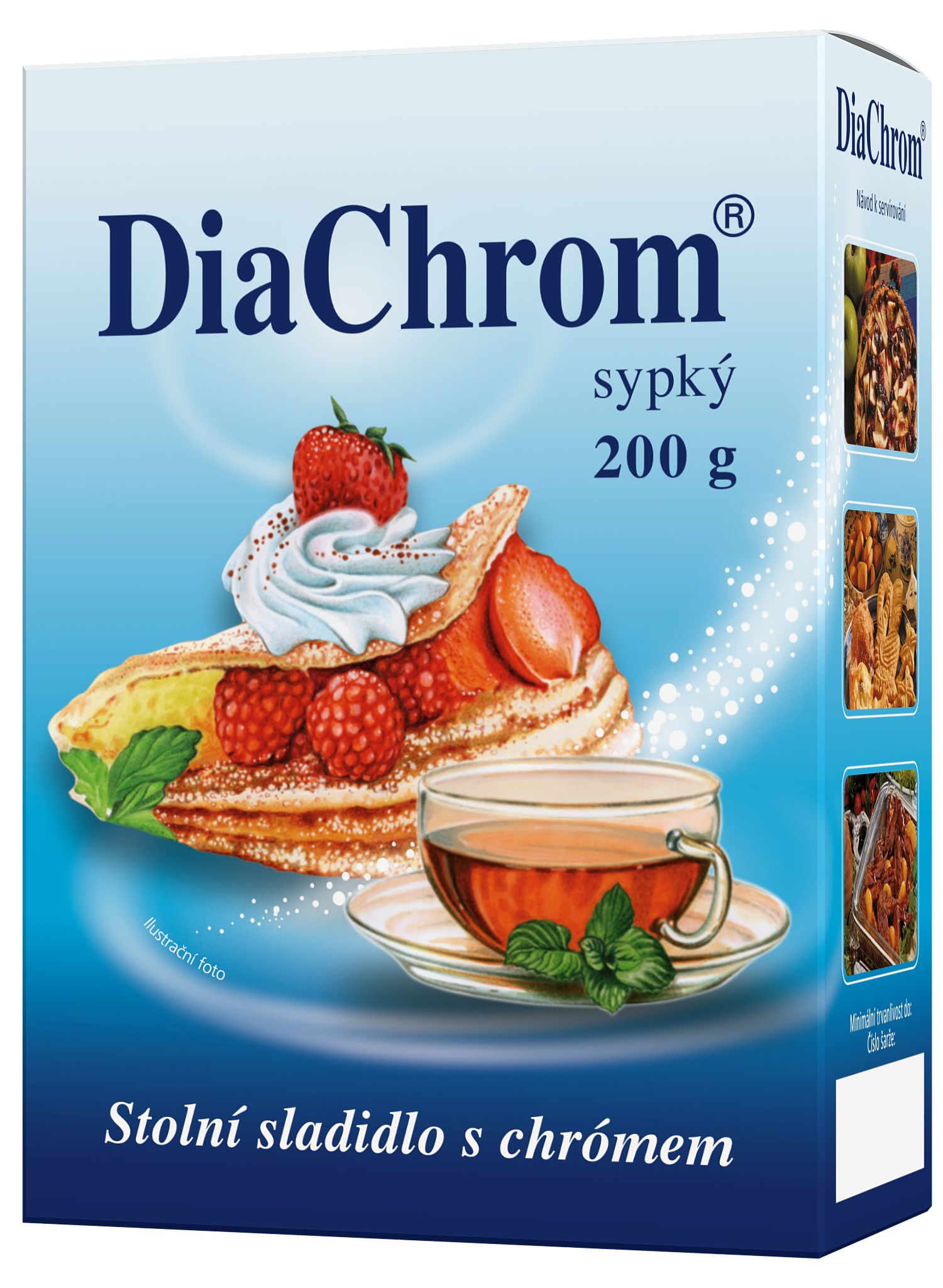 DiaChrom sypký nízkokalorické sladidlo 200 g DiaChrom