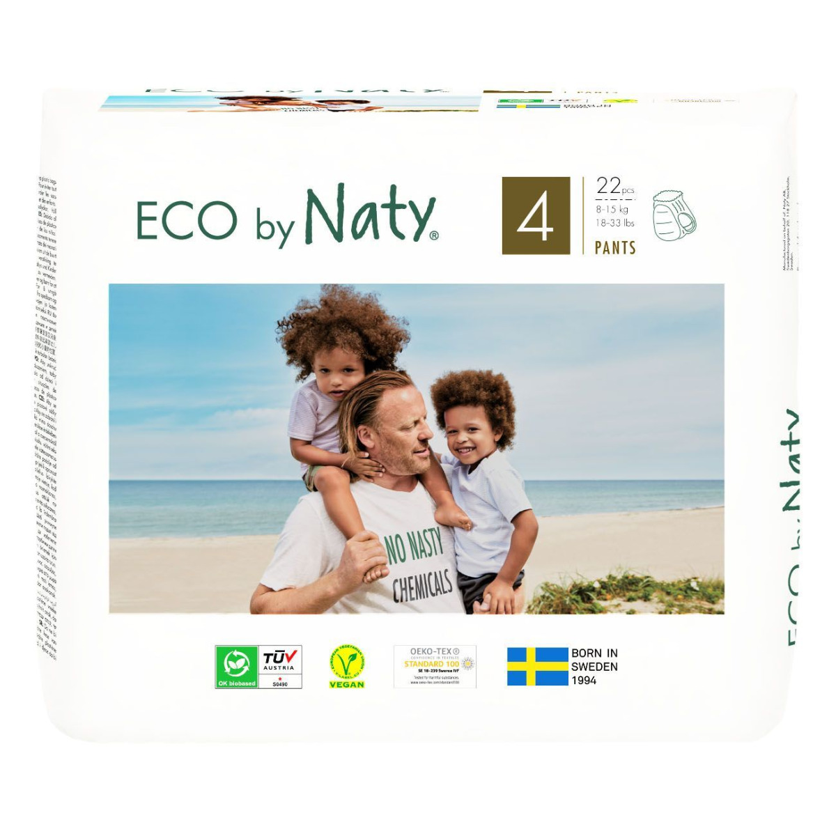 ECO by Naty Maxi 8-15 kg plenkové kalhotky 22 ks ECO by Naty