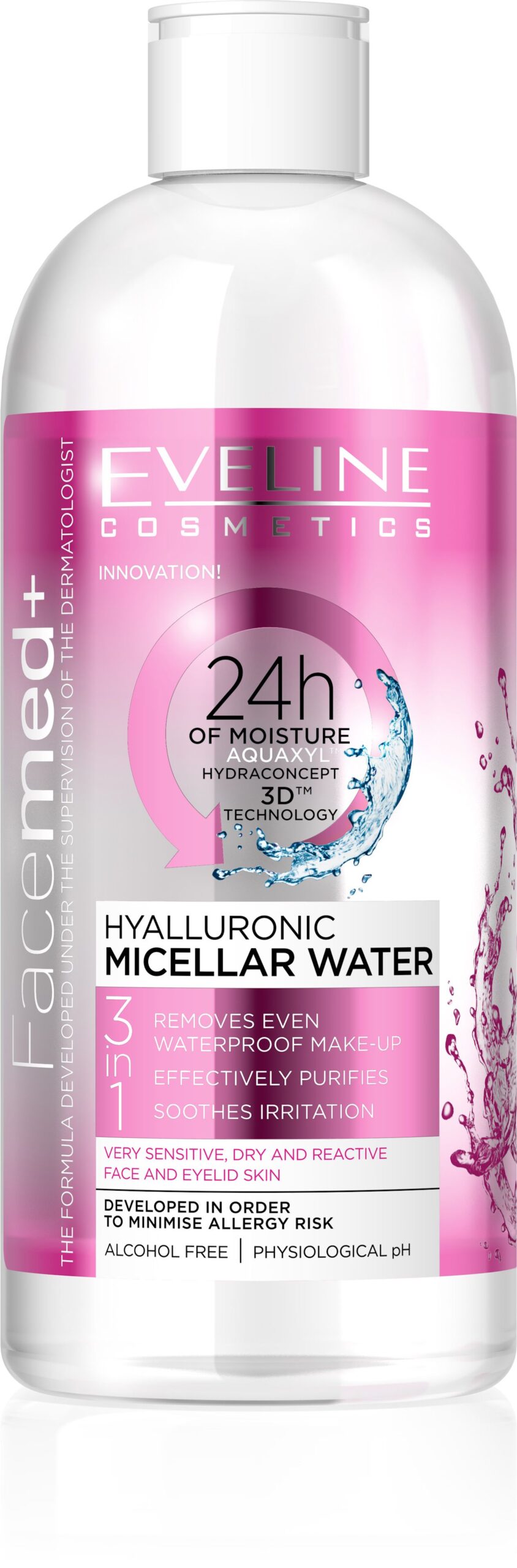 Eveline Facemed+ Hyaluronová micelární voda 400 ml Eveline