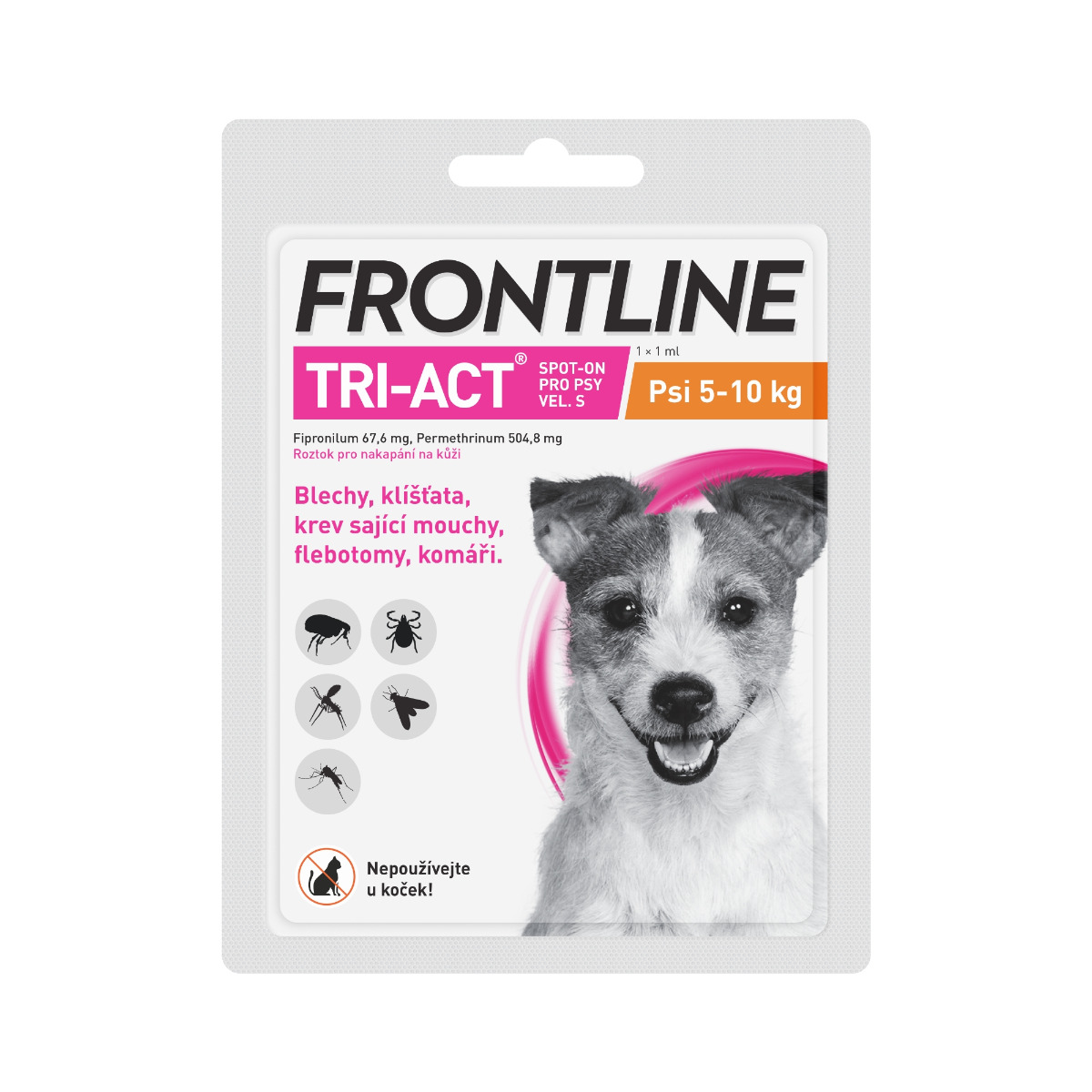 Frontline TRI-ACT psi 5-10 kg spot-on 1 pipeta FRONTLINE