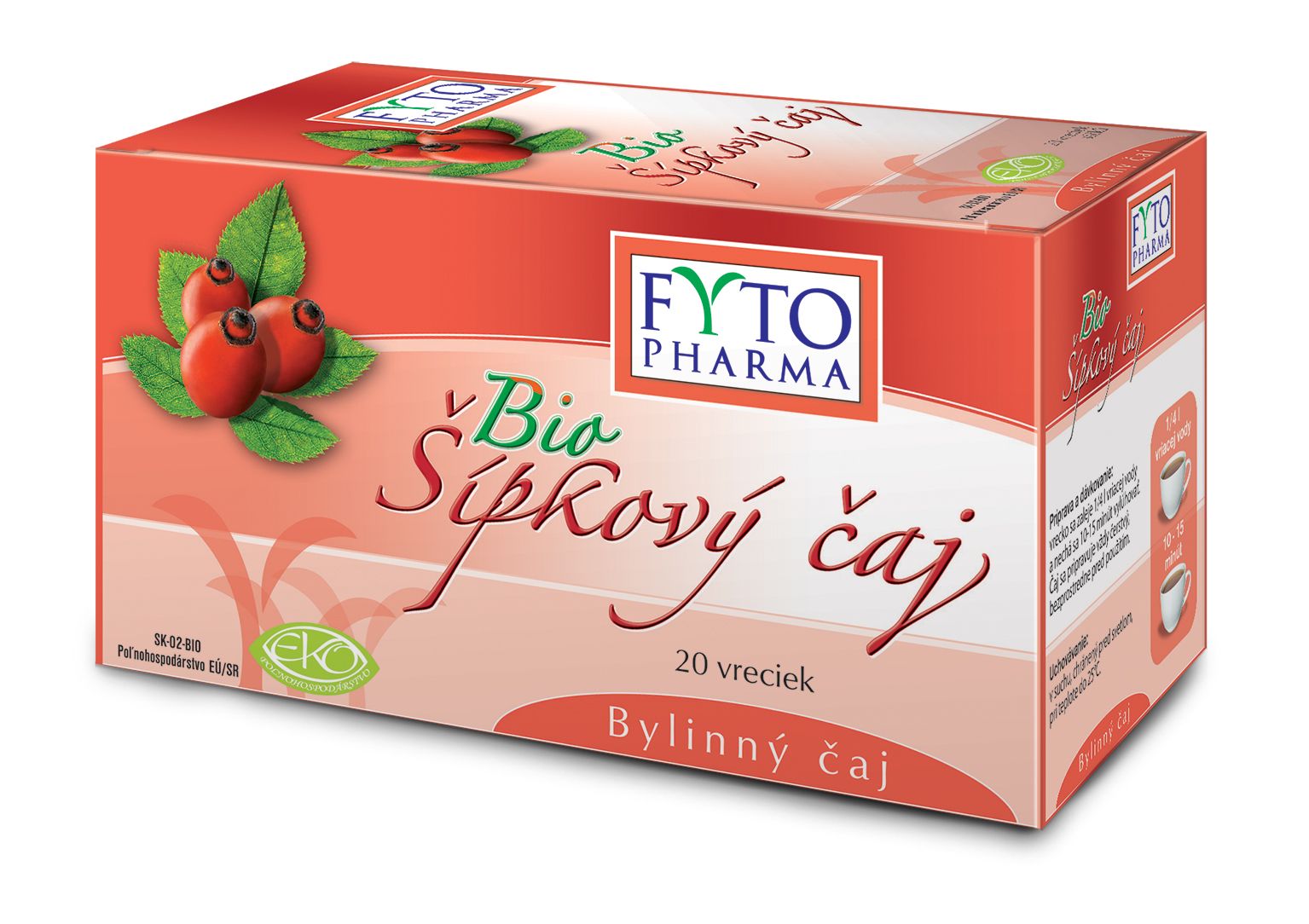 Fytopharma Šípkový čaj BIO 20x2 g Fytopharma