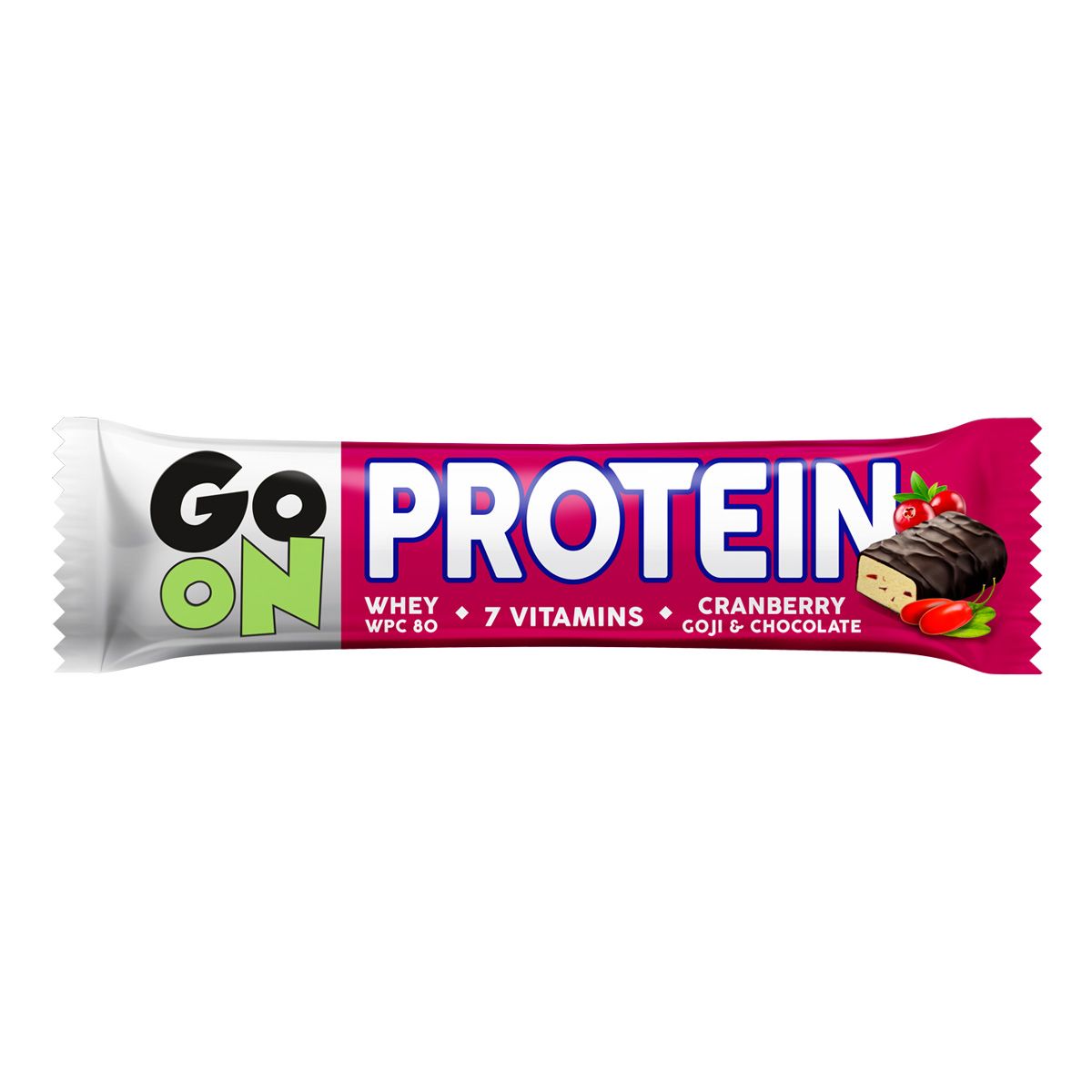 GO ON! Proteinová tyčinka s brusinkami a goji 50 g GO ON!