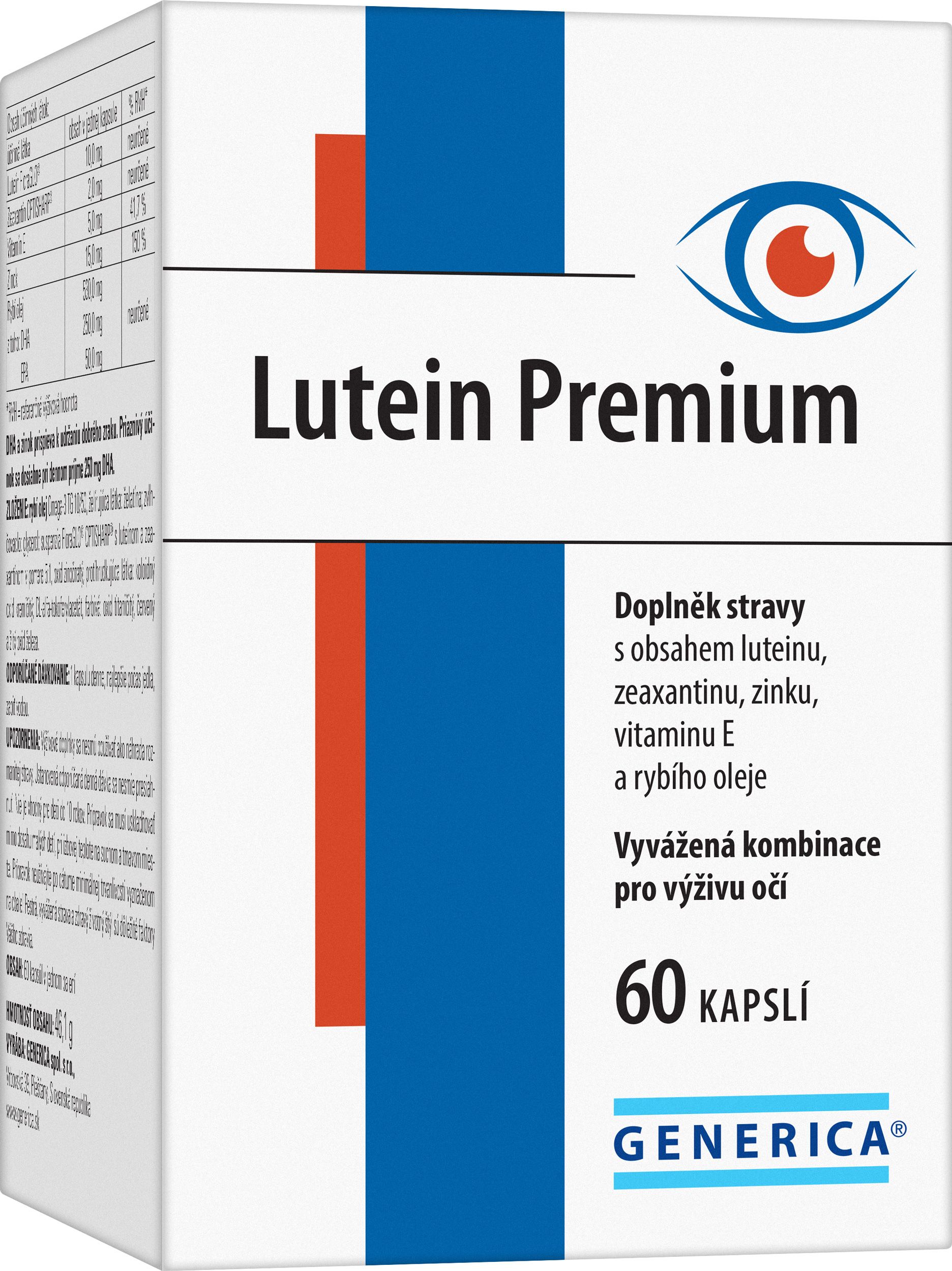 Generica Lutein Premium 60 kapslí Generica