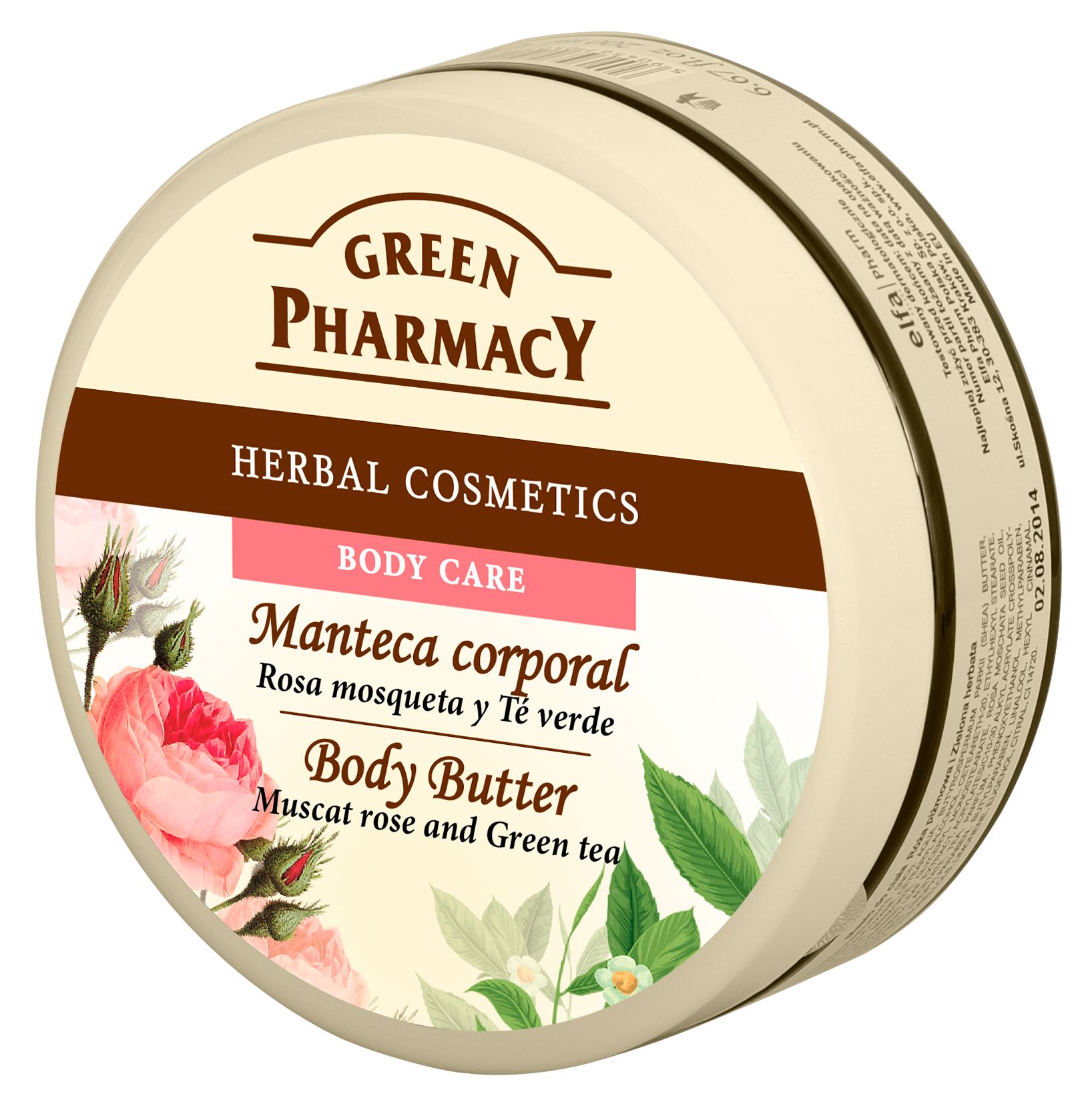 Green Pharmacy Muškátová růže a Zelený čaj tělové máslo 200 ml Green Pharmacy