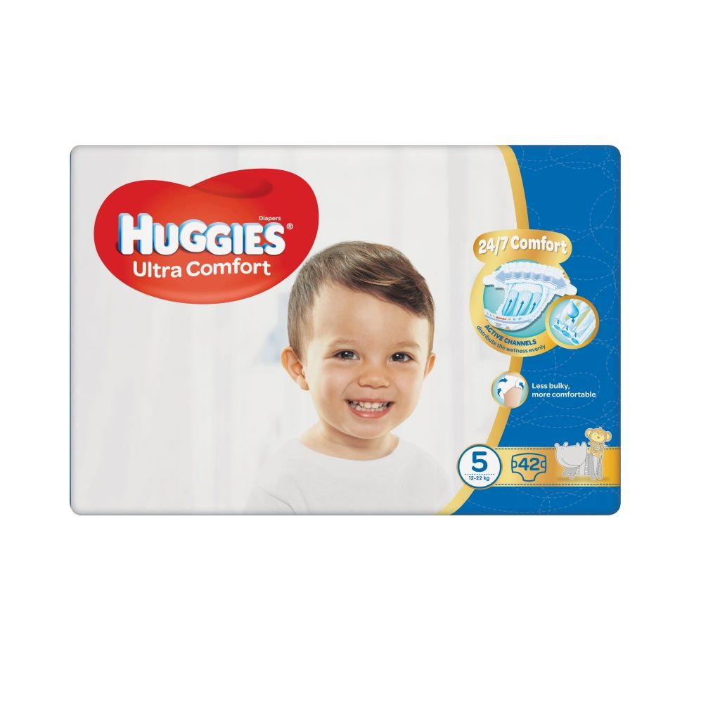 Huggies Ultra Comfort Jumbo vel. 5 12-22 kg dětské plenky 42 ks Huggies