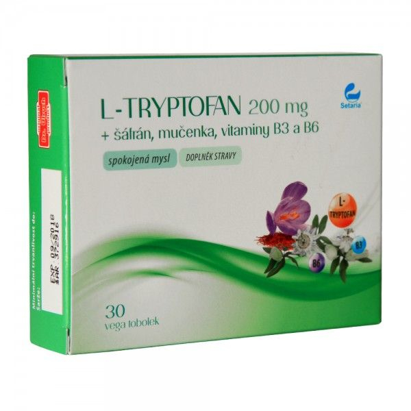 L-TRYPTOFAN 200 mg + šafrán + mučenka 30 tobolek
