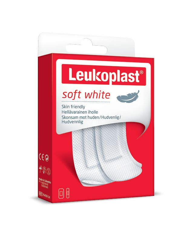 Leukoplast Soft white Náplast citlivá 2 velikosti 20 ks Leukoplast