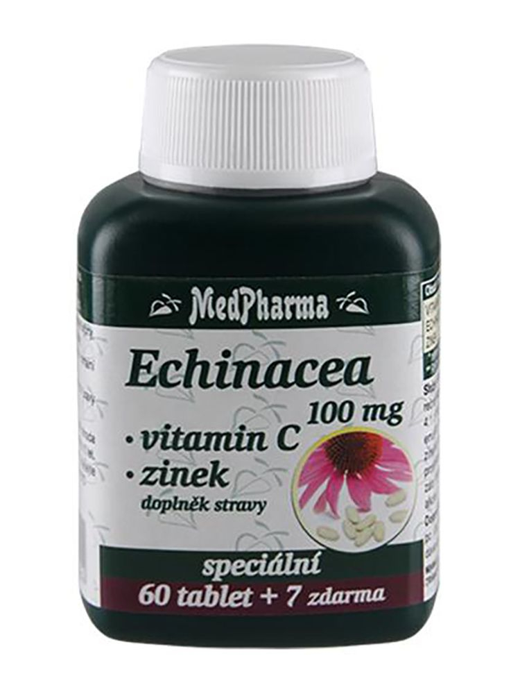 Medpharma Echinacea 100 mg + vitamin C + zinek 67 tablet Medpharma