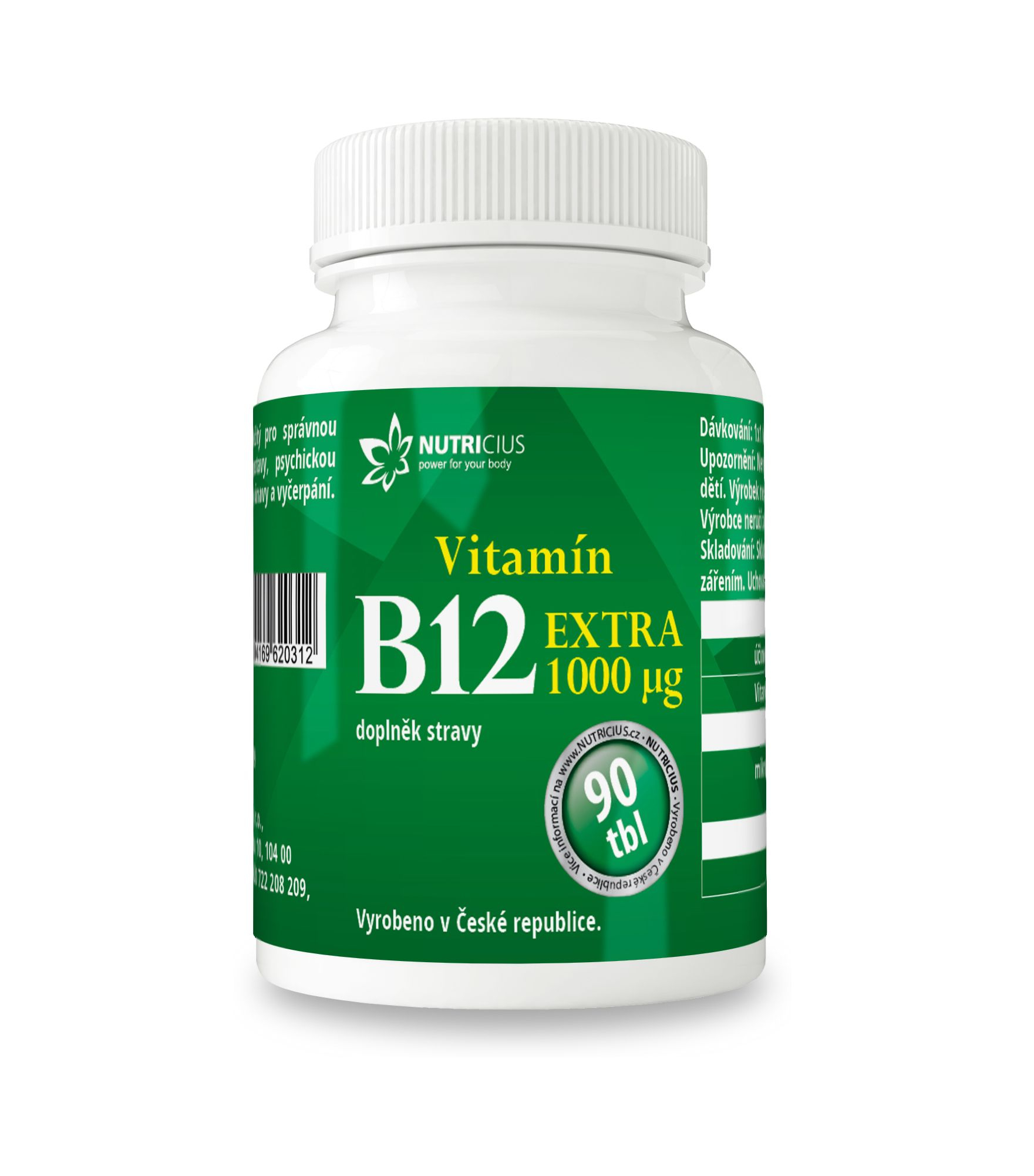 Nutricius Vitamín B12 EXTRA 1000 mcg 90 tablet Nutricius