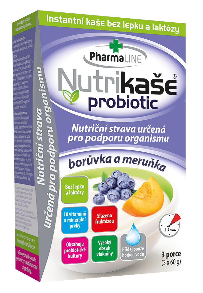 Nutrikaše probiotic meruňka a borůvka 3x60 g Nutrikaše