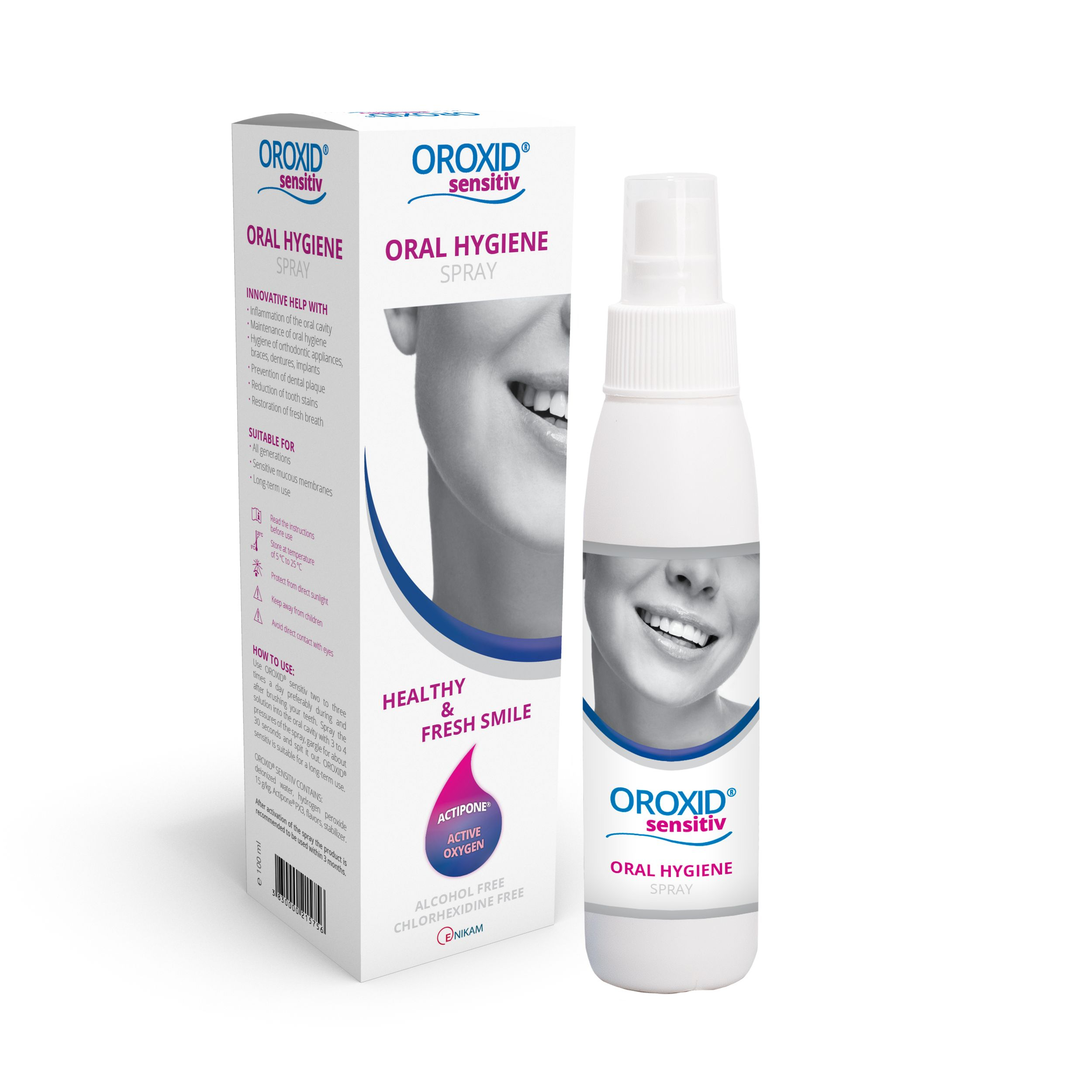 Oroxid sensitiv sprej pro ústní hygienu 100 ml Oroxid