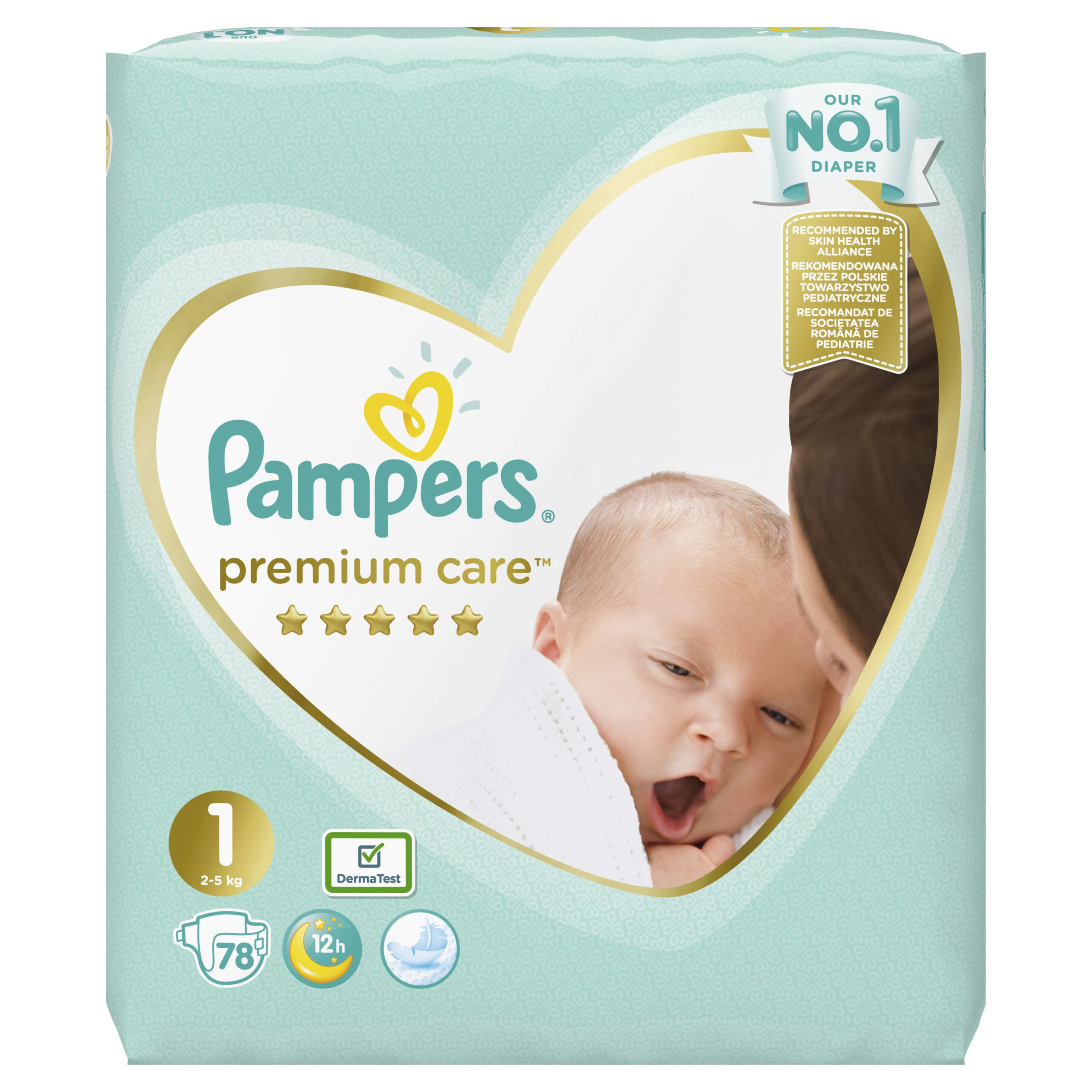 Pampers Premium Care vel. 1 2-5 kg dětské pleny 78 ks Pampers