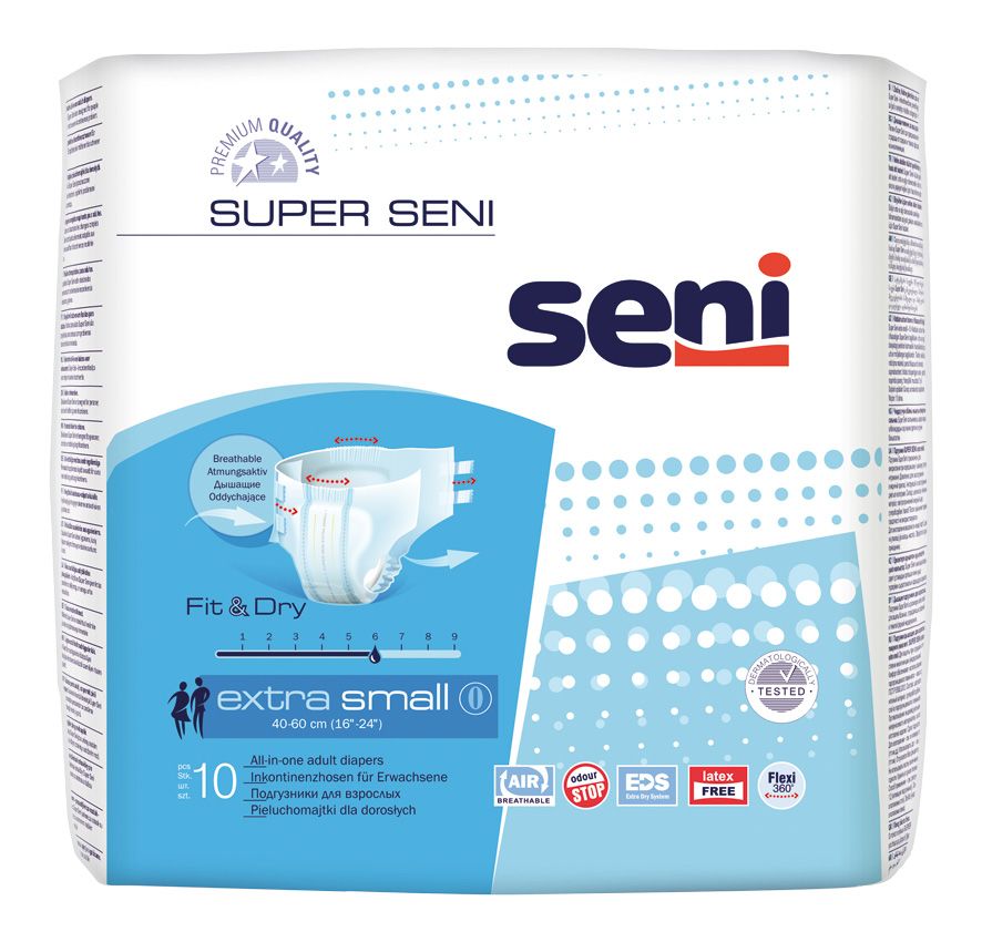 Seni Super Extra Small inkontinenční plenkové kalhotky 10 ks Seni