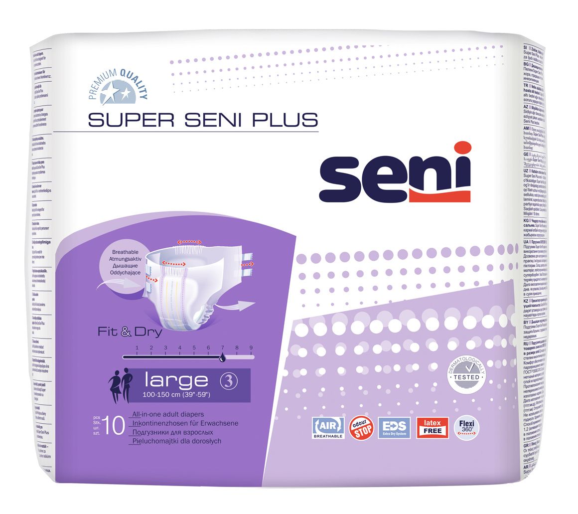 Seni Super Plus Large inkontinenční plenkové kalhotky 10 ks Seni