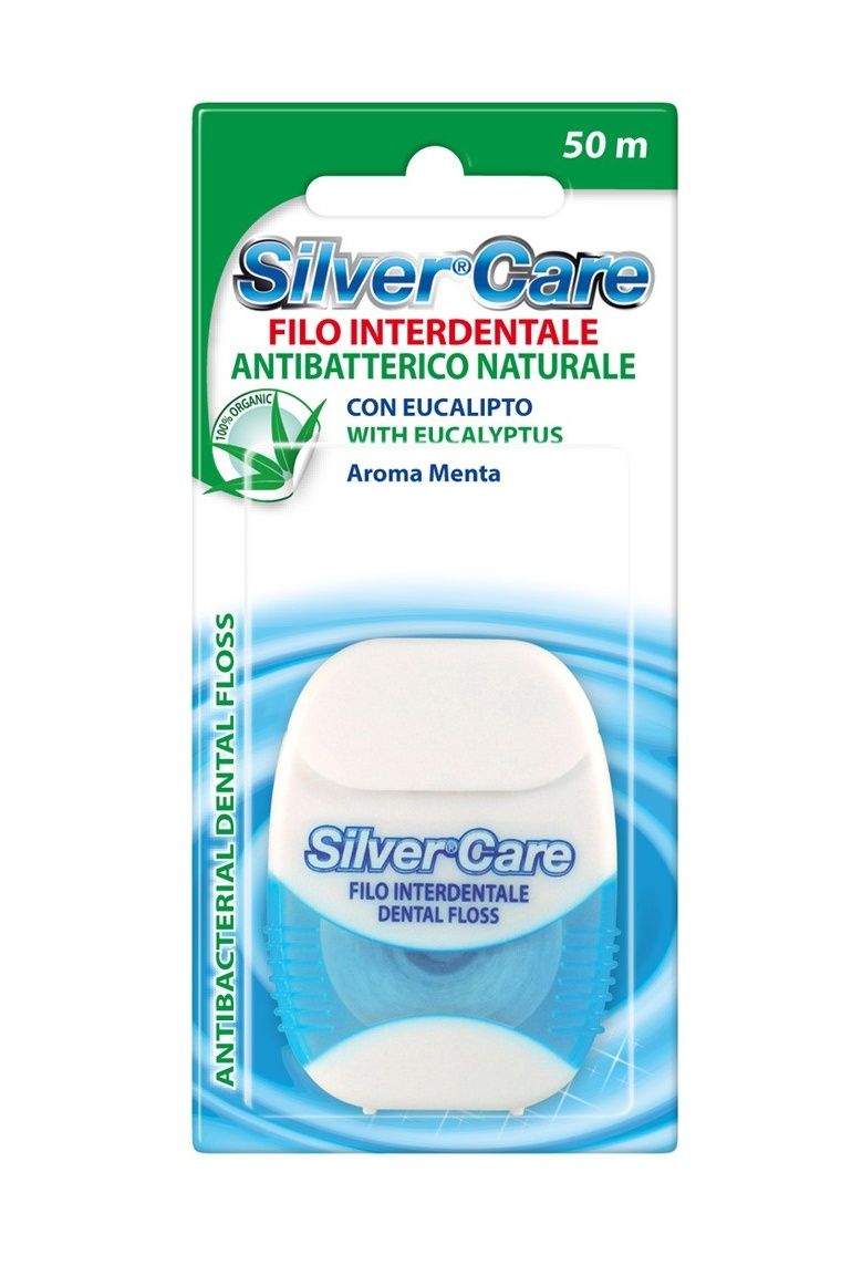 Silver care Dentální nit antibakteriální 50 m Silver care