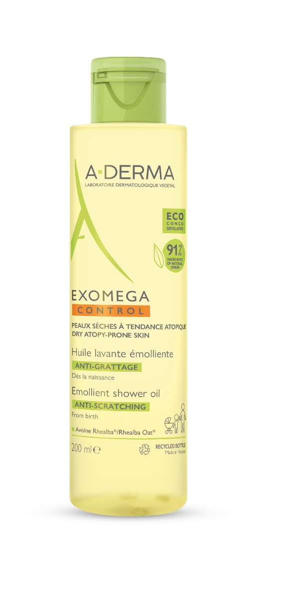 A-Derma Exomega Control zvláčňující sprchový olej pro suchou kůži se sklonem k atopii 200 ml A-Derma