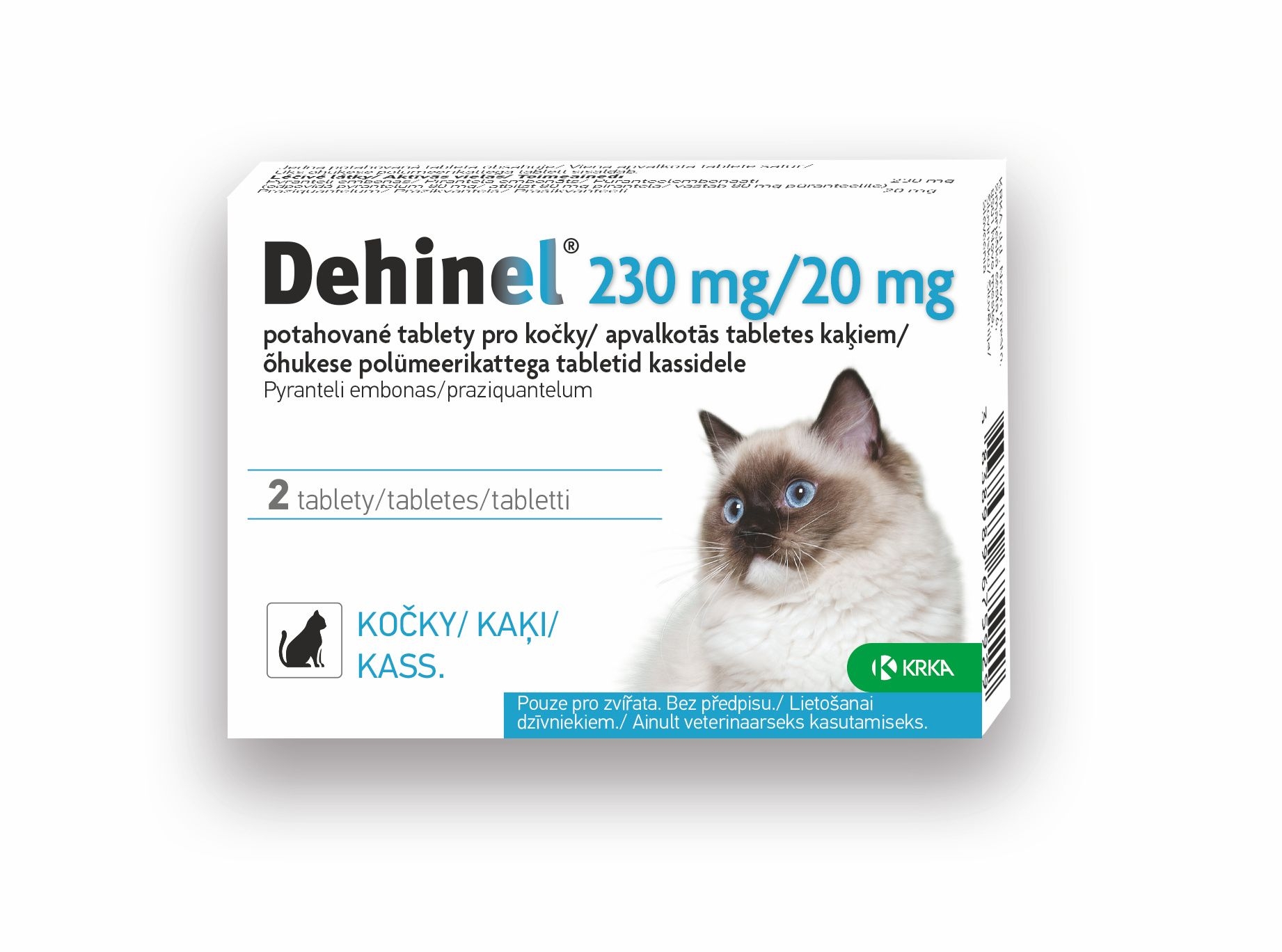 Dehinel pro kočky 230 mg/20 mg 2 tablety Dehinel