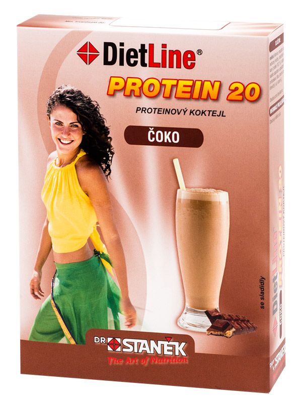 DietLine Protein 20 Koktejl čoko 3 sáčky DietLine