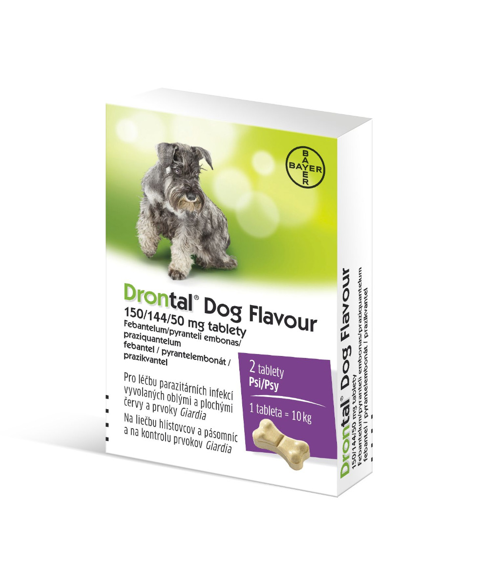 Drontal Dog Flavour 150/144/50 mg 2 tablety Drontal