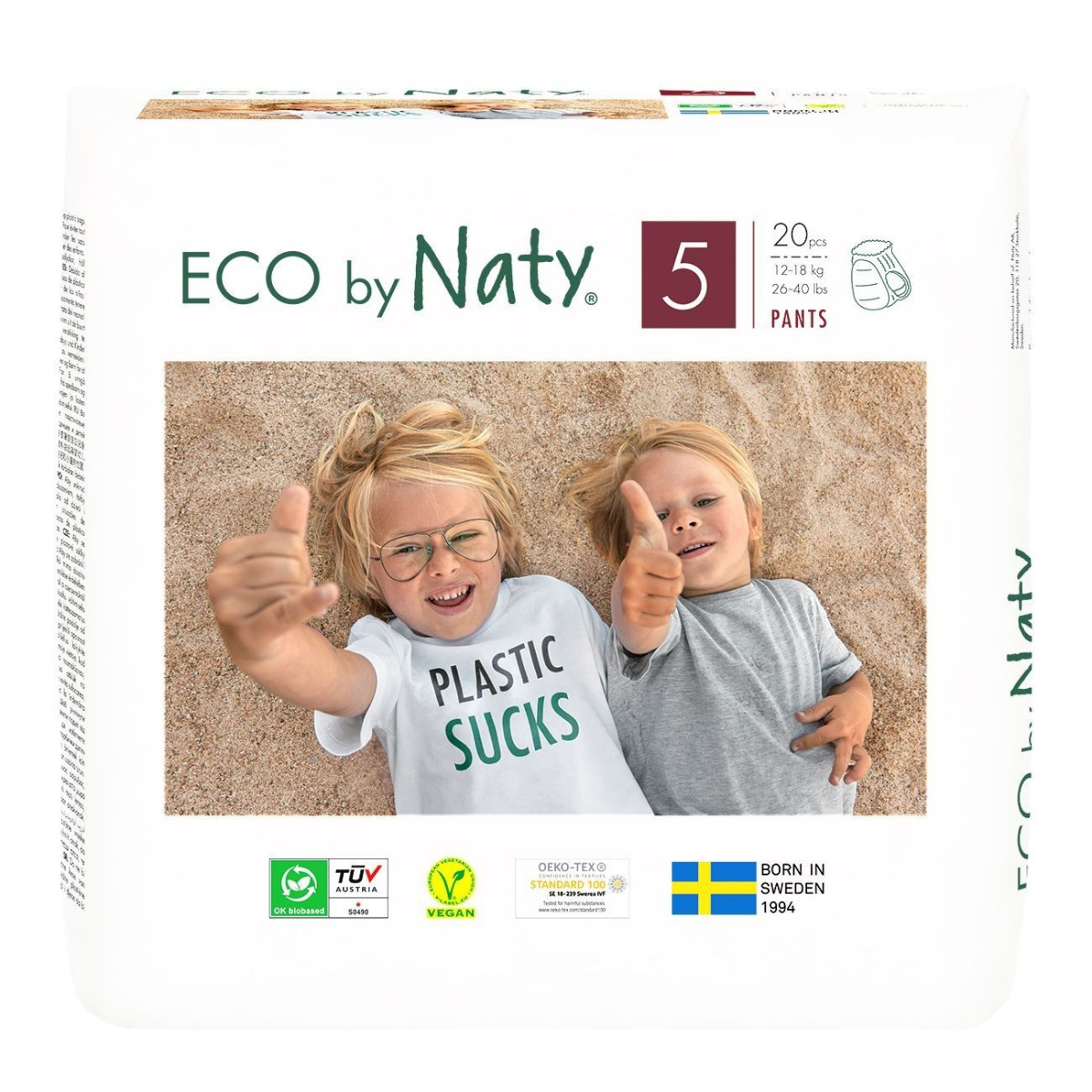 ECO by Naty Junior 12-18 kg plenkové kalhotky 20 ks ECO by Naty