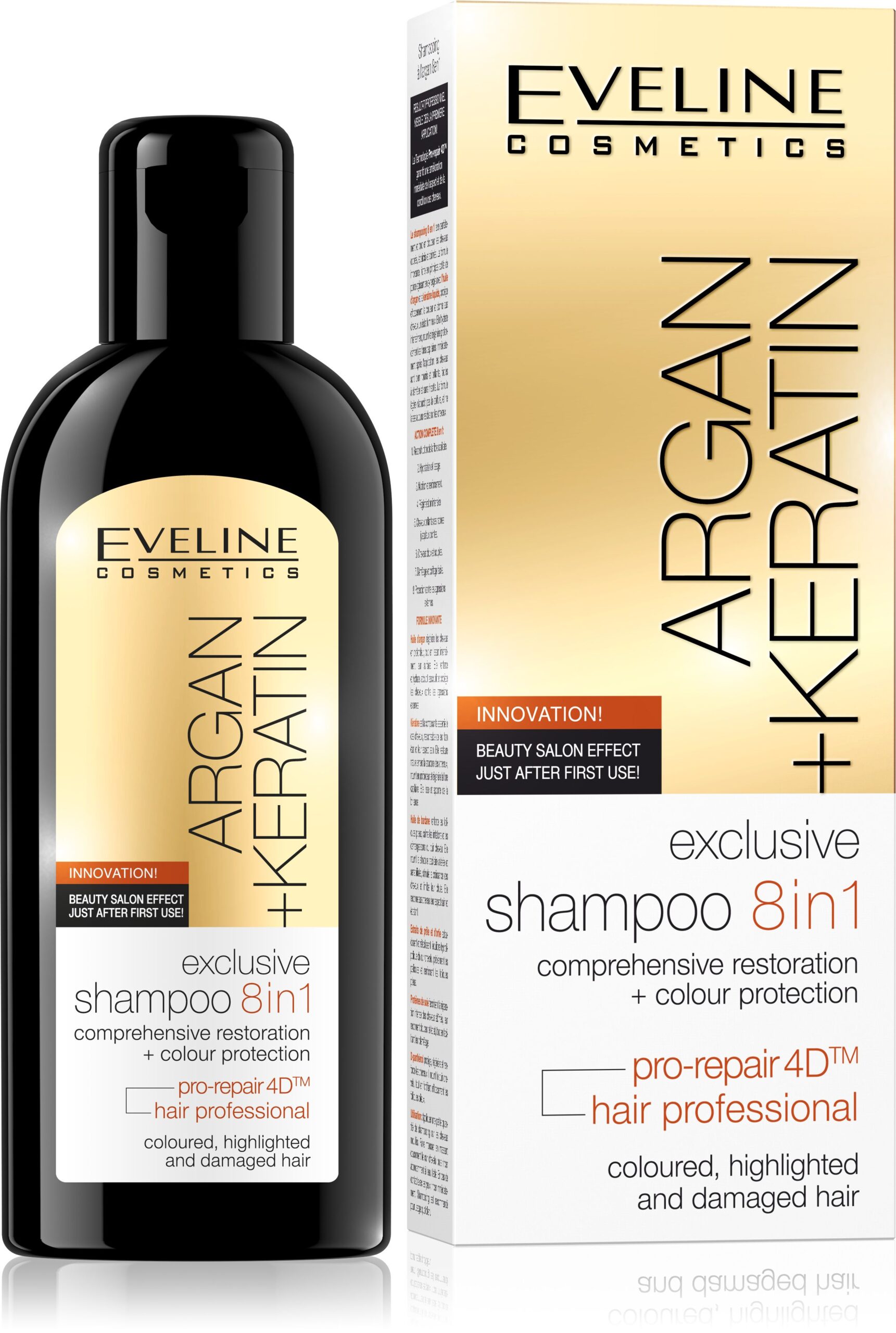 Eveline Argan + Keratin 8v1 šampon 150 ml Eveline