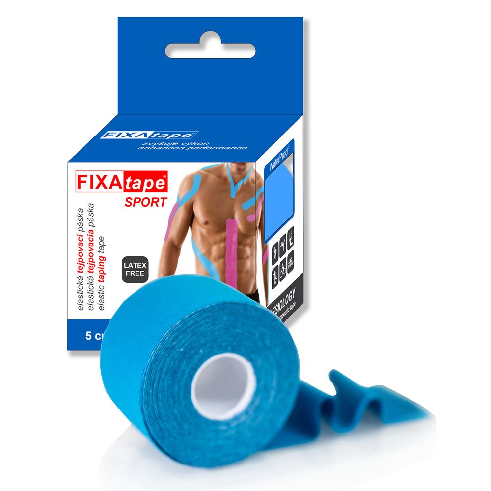 FIXAtape SPORT Standard 5 cm x 5 m tejpovací páska modrá FIXAtape