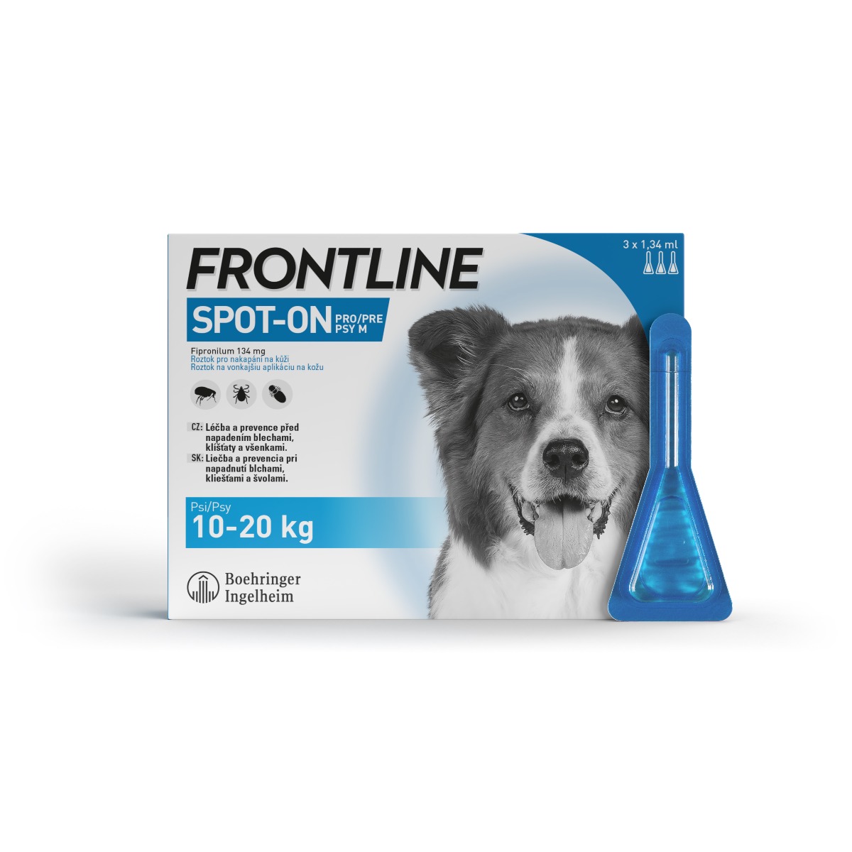 Frontline Spot on Dog M 1.34 ml pes 10-20 kg 3 pipety FRONTLINE