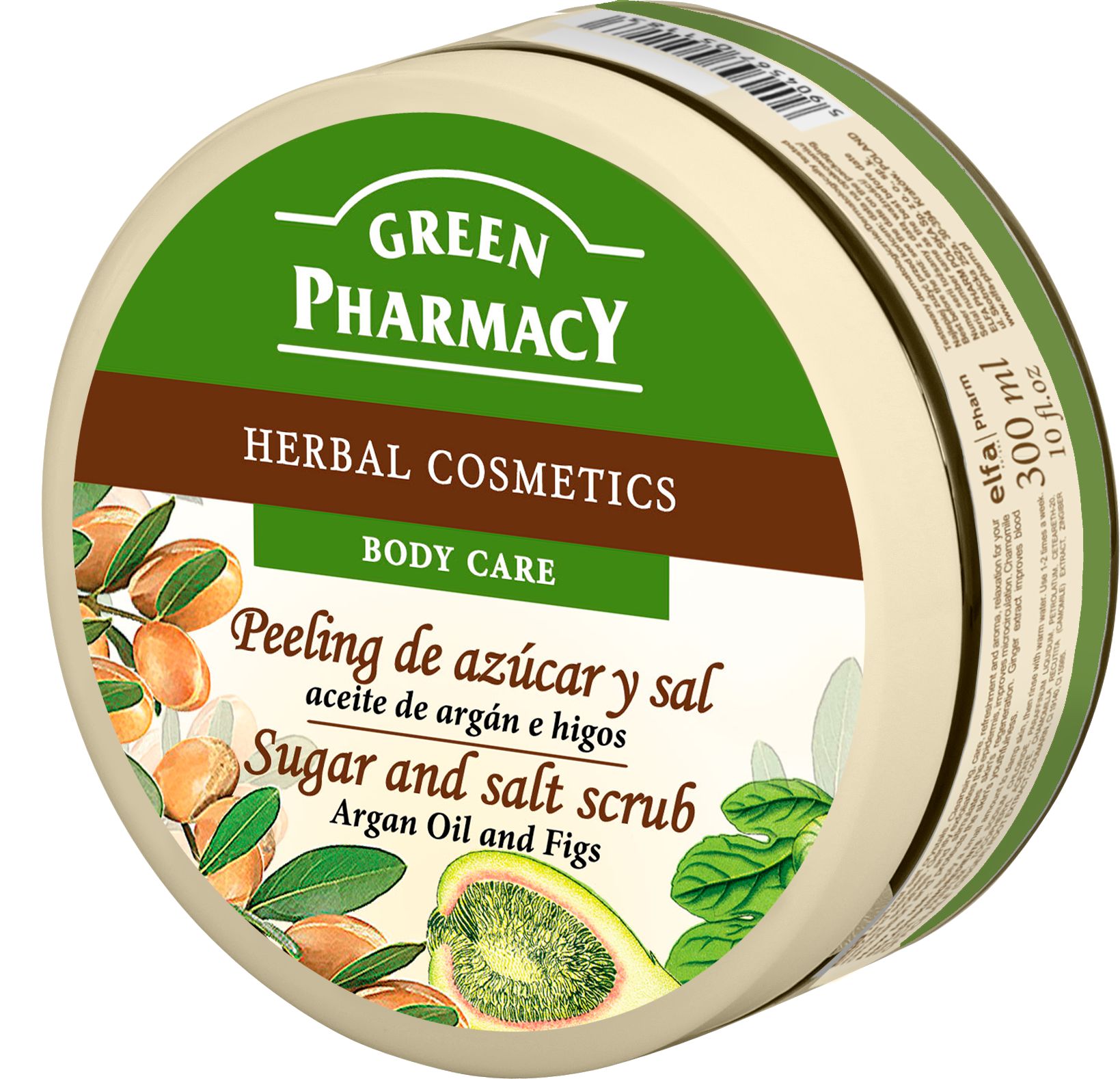 Green Pharmacy Arganový olej a Fíky cukrový peeling se solí 300 ml Green Pharmacy