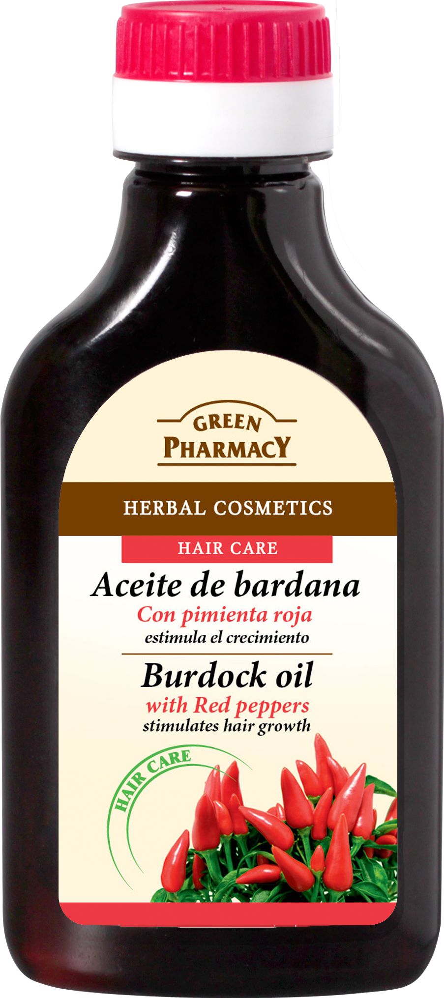 Green Pharmacy Lopuchový olej s chilli papričkami pro růst vlasů 100 ml Green Pharmacy