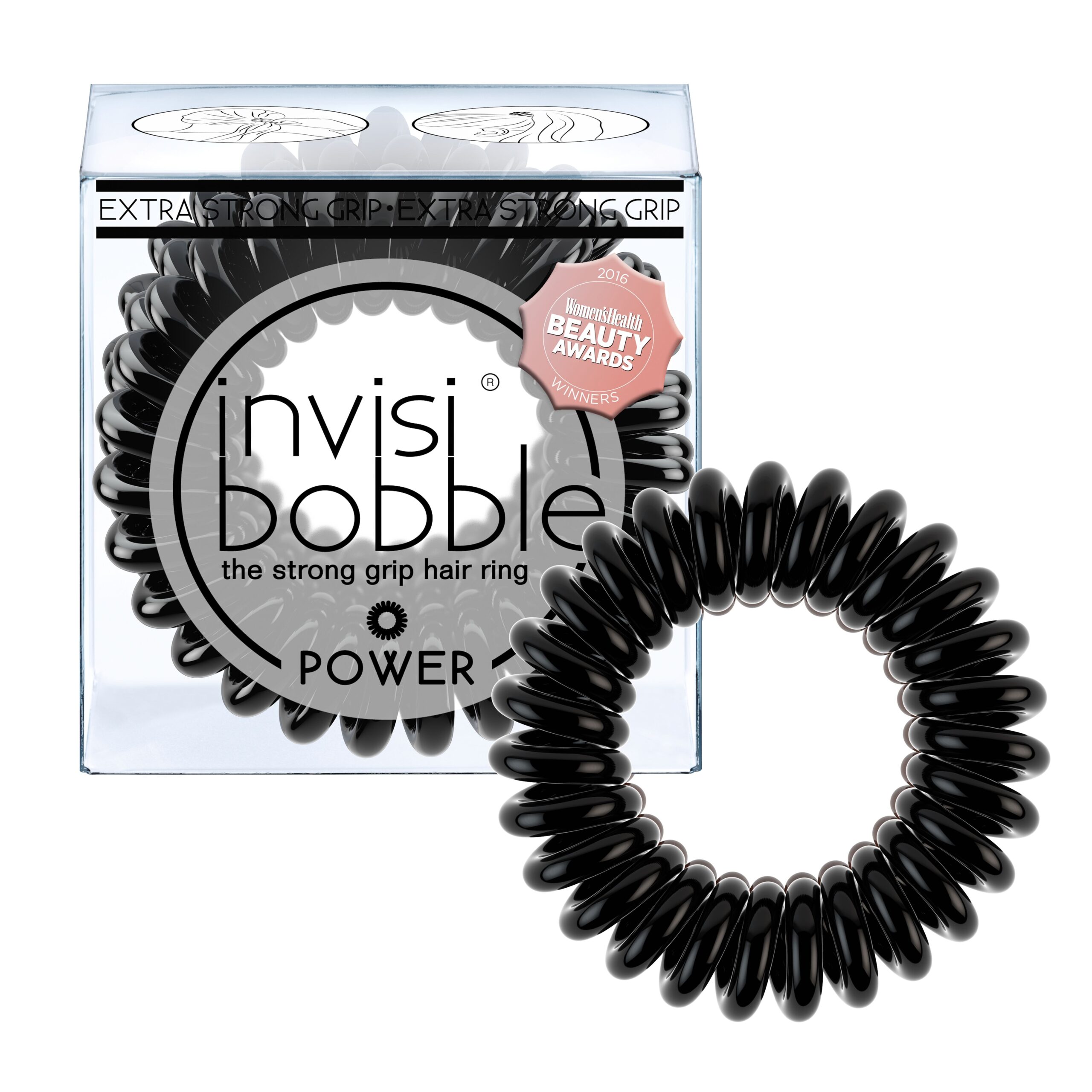 Invisibobble Power True Black gumička do vlasů 3 ks Invisibobble