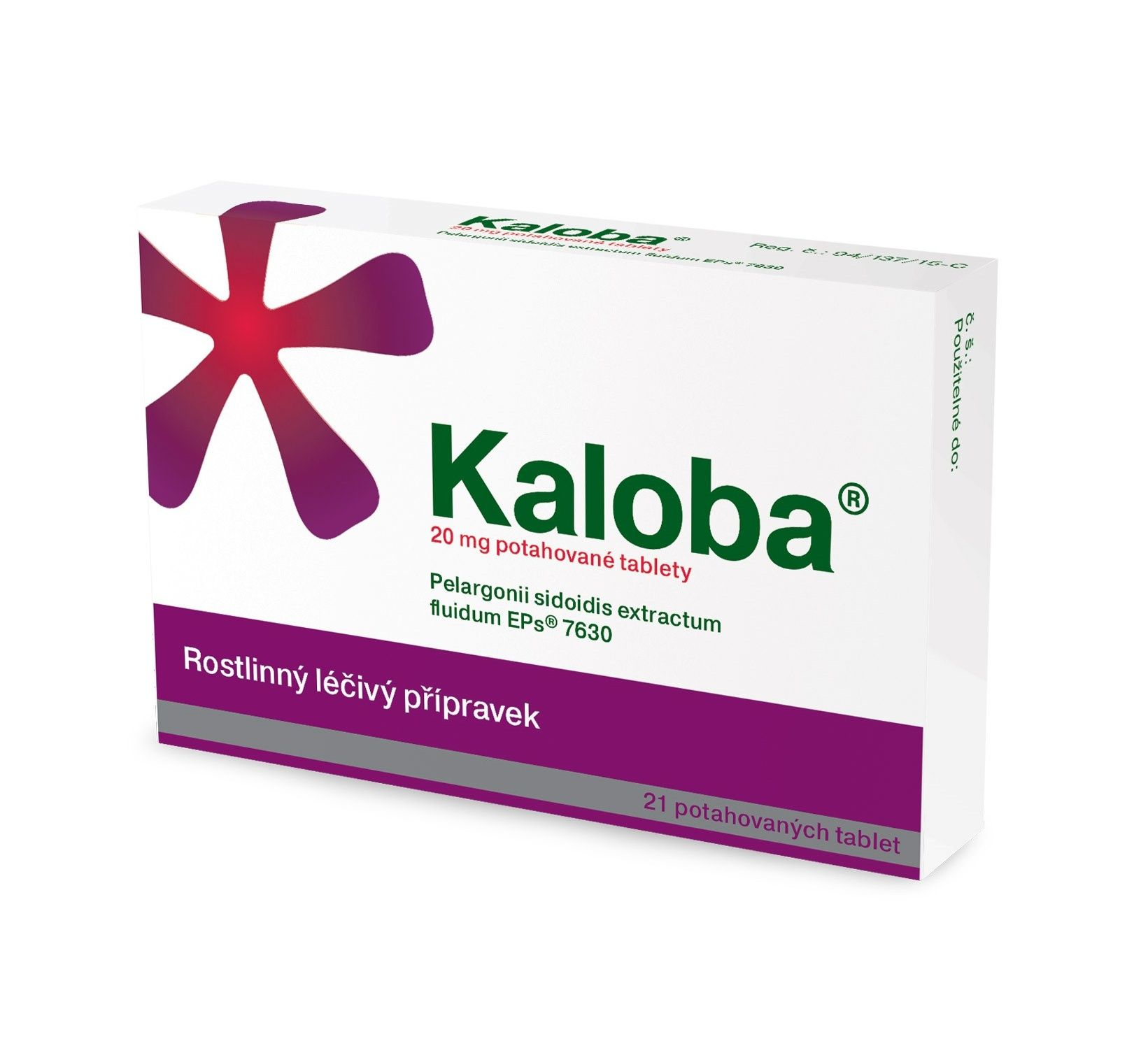 Kaloba 20 mg 21 potahovaných tablet Kaloba