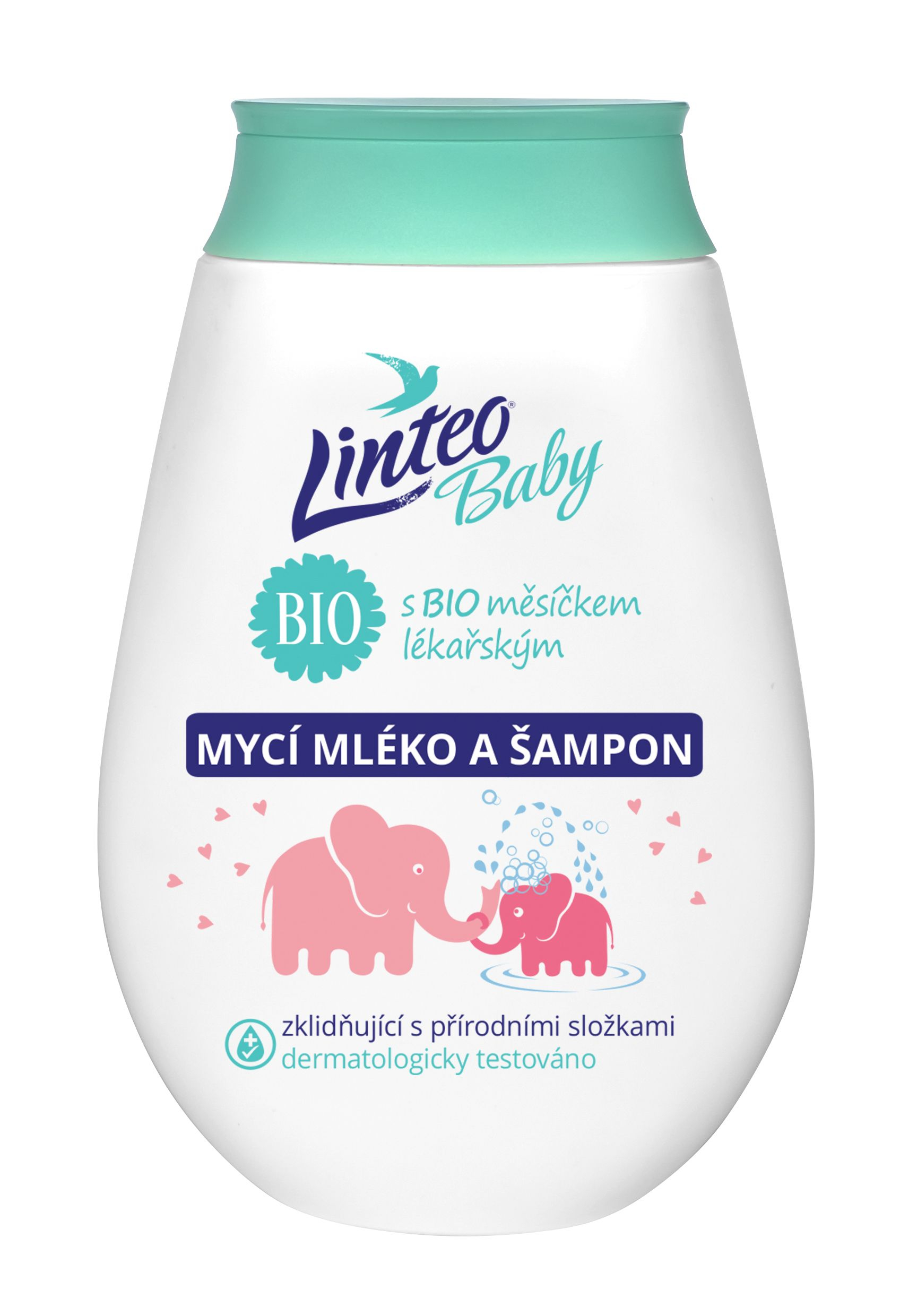 Linteo Baby Dětské mycí mléko a šampon s BIO měsíčkem lékařským 250 ml Linteo Baby