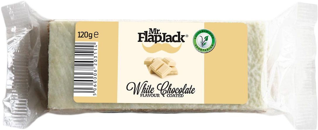 Mr. FlapJack Bílá čokoláda tyčinka 120 g Mr. FlapJack