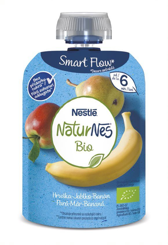 Nestlé Naturnes BIO Hruška jablko banán kapsička 90 g Nestlé