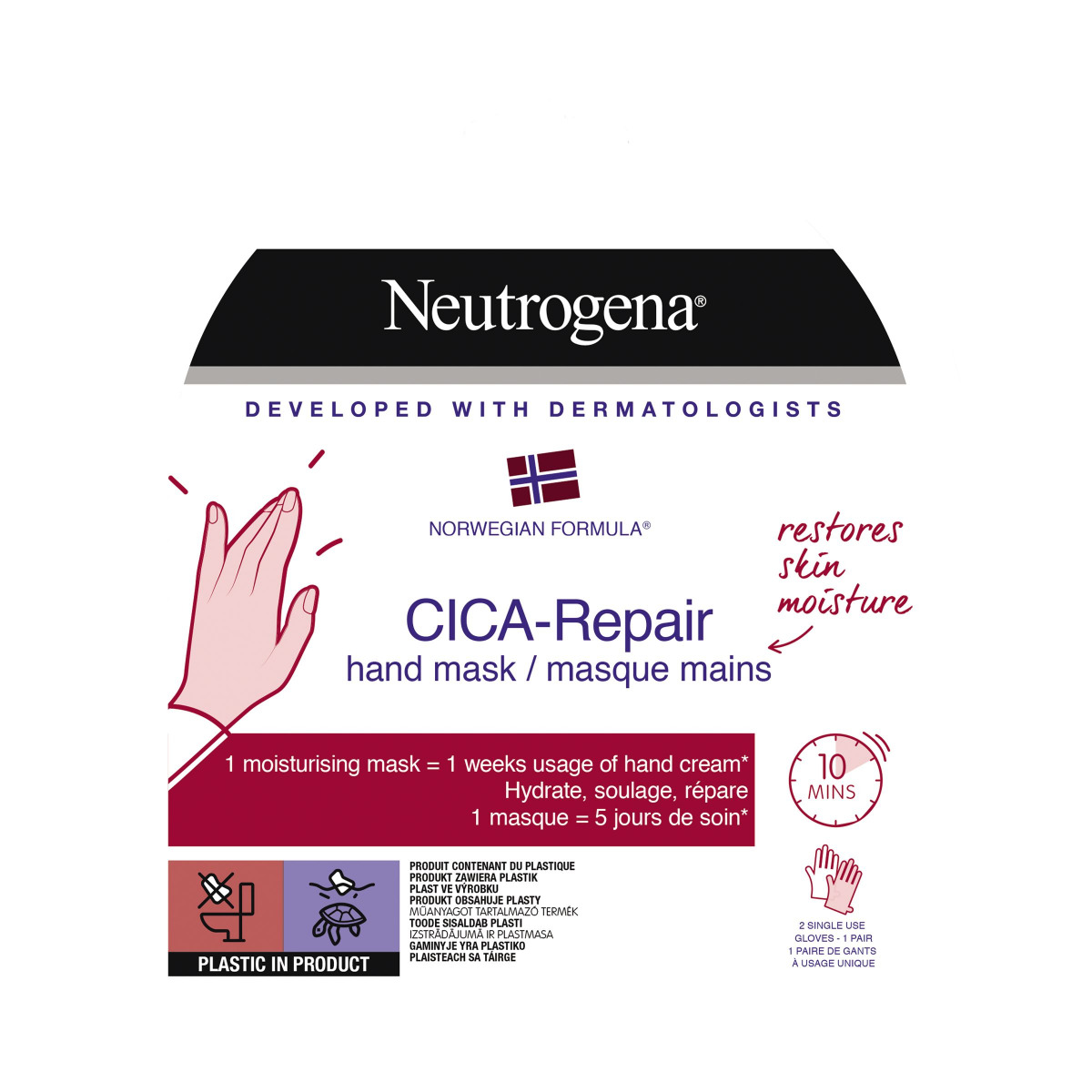 Neutrogena CICA Maska na ruce 1 pár Neutrogena