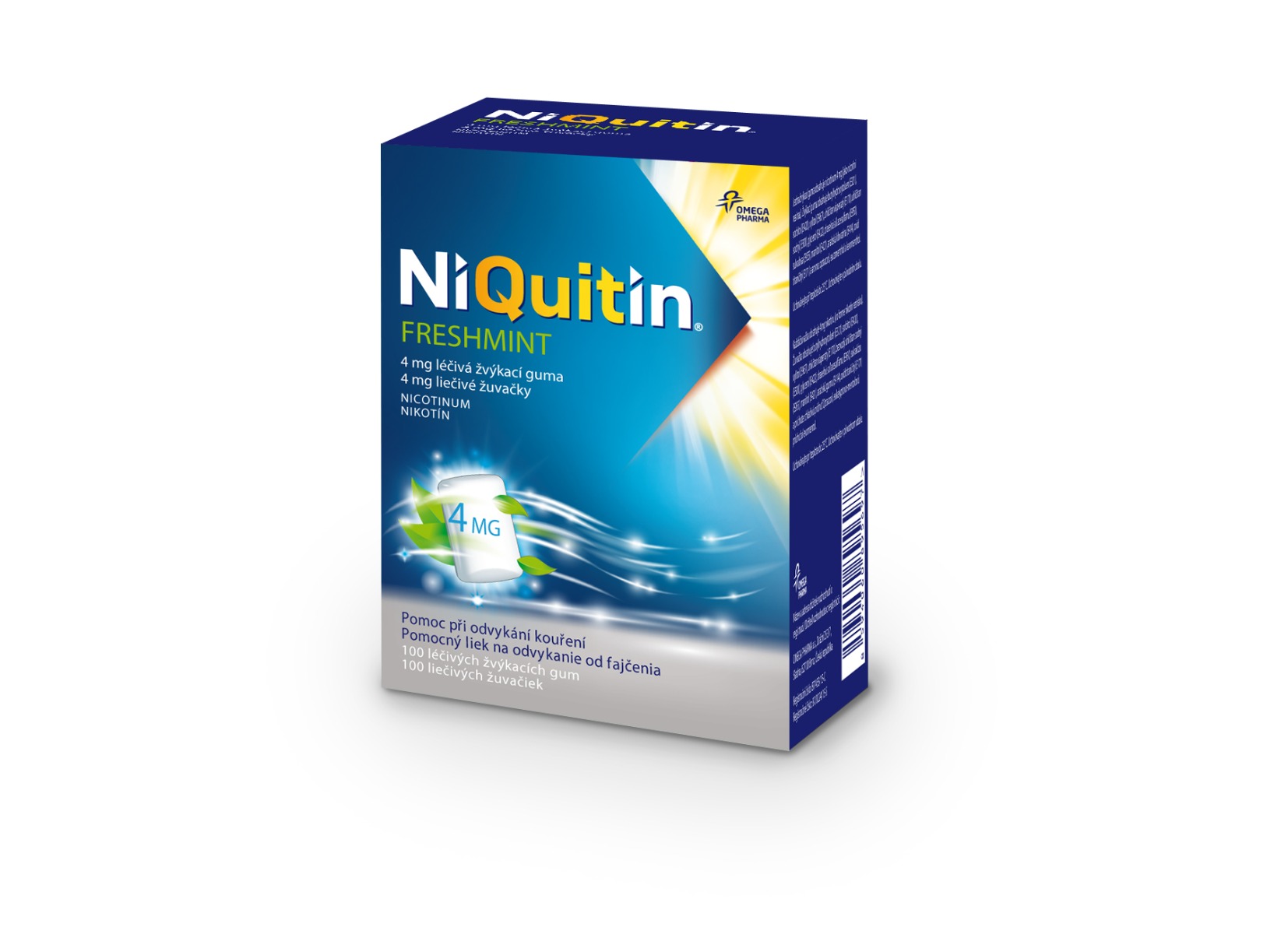 Niquitin Freshmint 4 mg léčivá žvýkací guma 100 ks Niquitin