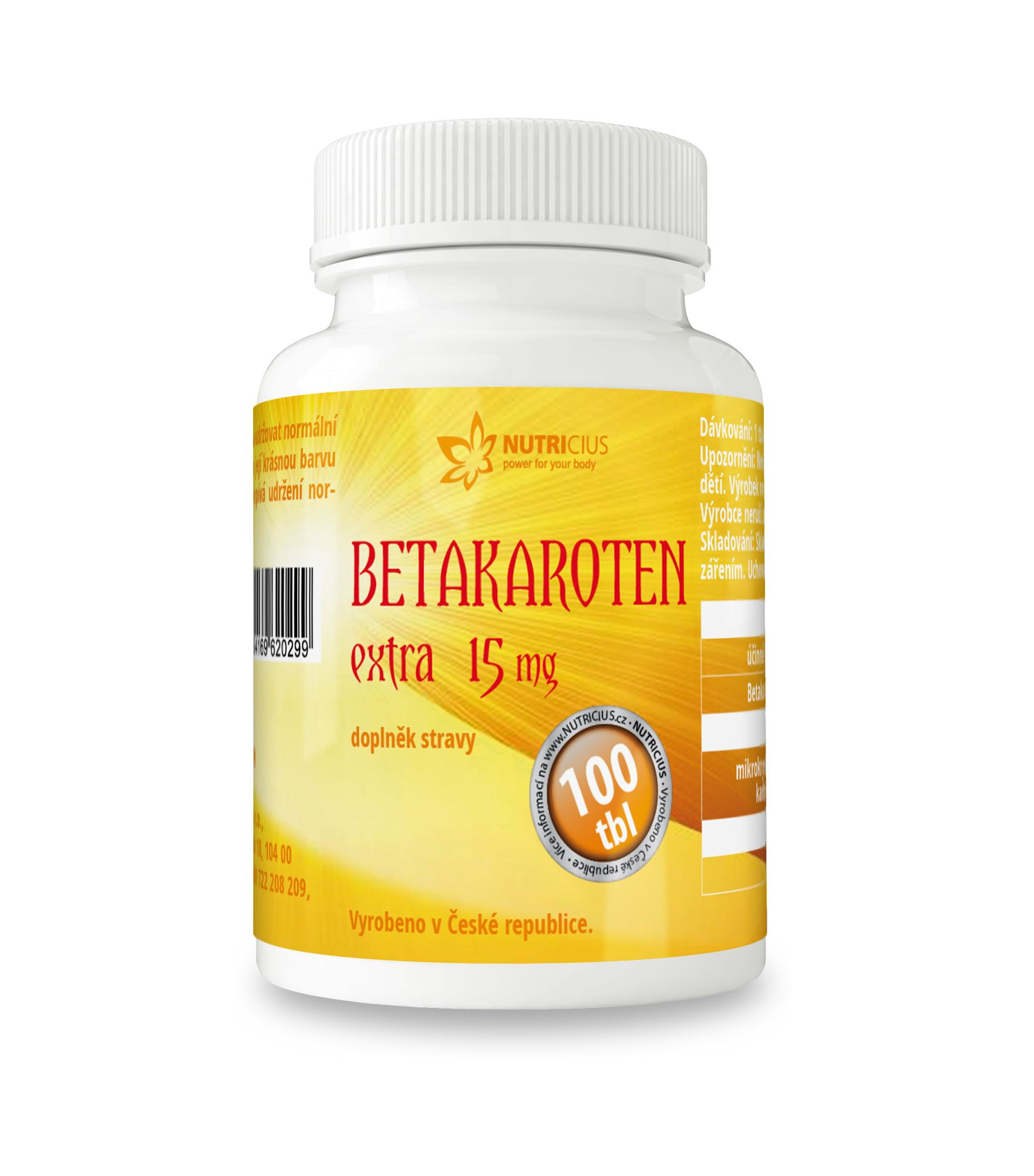 Nutricius Betakaroten EXTRA 15 mg 100 tablet Nutricius