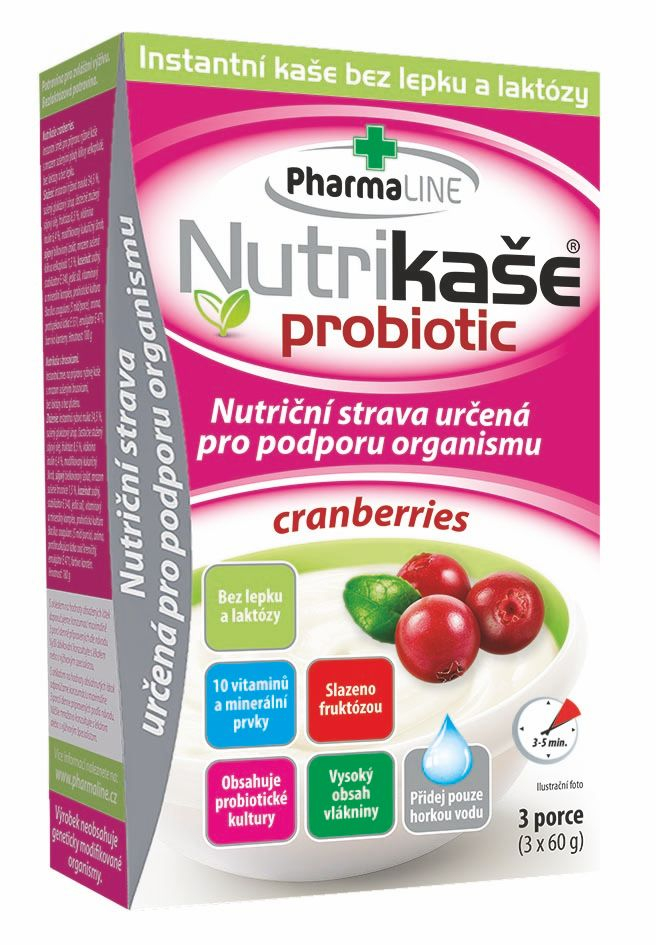 Nutrikaše probiotic cranberries 3x60 g Nutrikaše