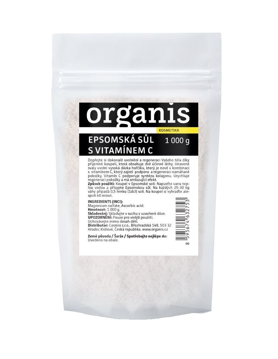 Organis Epsomská sůl s vitamínem C 1000 g Organis