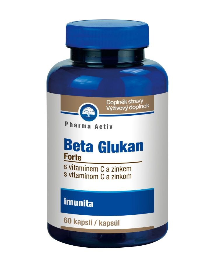 Pharma Activ Beta Glukan Forte vitamín C a zinek 60 kapslí Pharma Activ