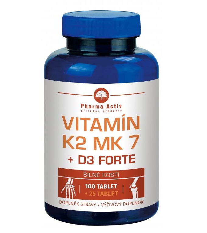 Pharma Activ Vitamin K2 MK7 + D3 FORTE 1000 I.U. 125 tablet Pharma Activ