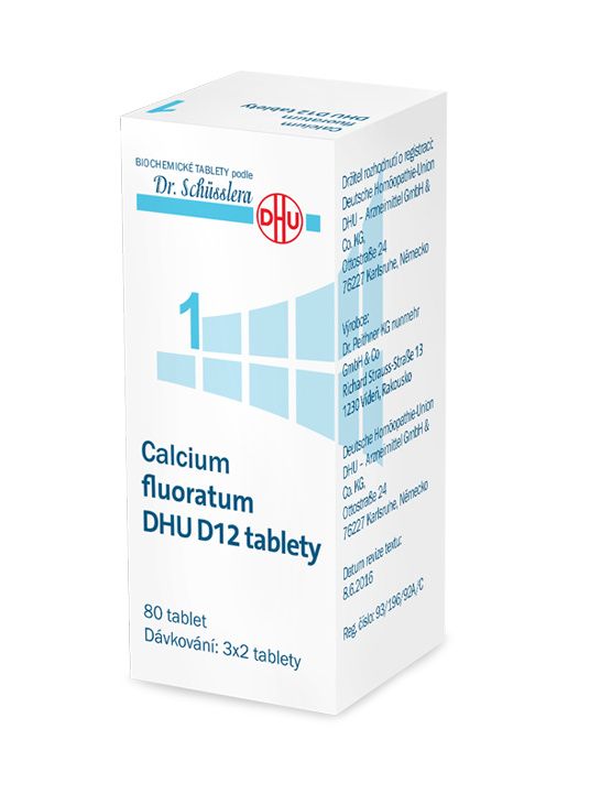 Schüsslerovy soli Calcium fluoratum DHU D12 80 tablet Schüsslerovy soli