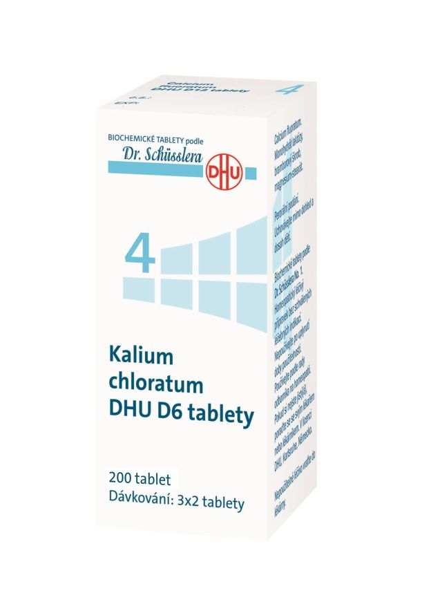 Schüsslerovy soli Kalium chloratum DHU D6 200 tablet Schüsslerovy soli