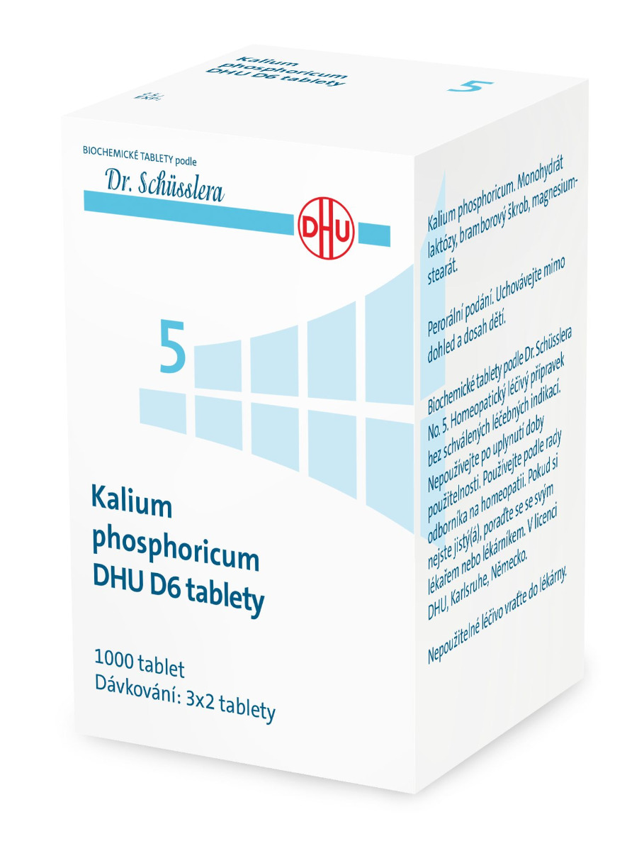 Schüsslerovy soli Kalium phosphoricum DHU D6 1000 tablet Schüsslerovy soli