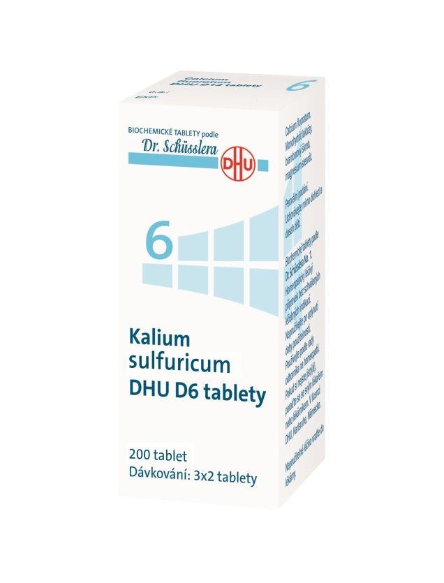 Schüsslerovy soli Kalium sulfuricum DHU D6 200 tablet Schüsslerovy soli