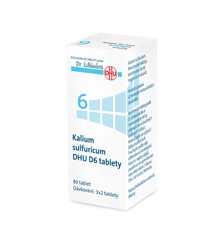 Schüsslerovy soli Kalium sulfuricum DHU D6 80 tablet Schüsslerovy soli