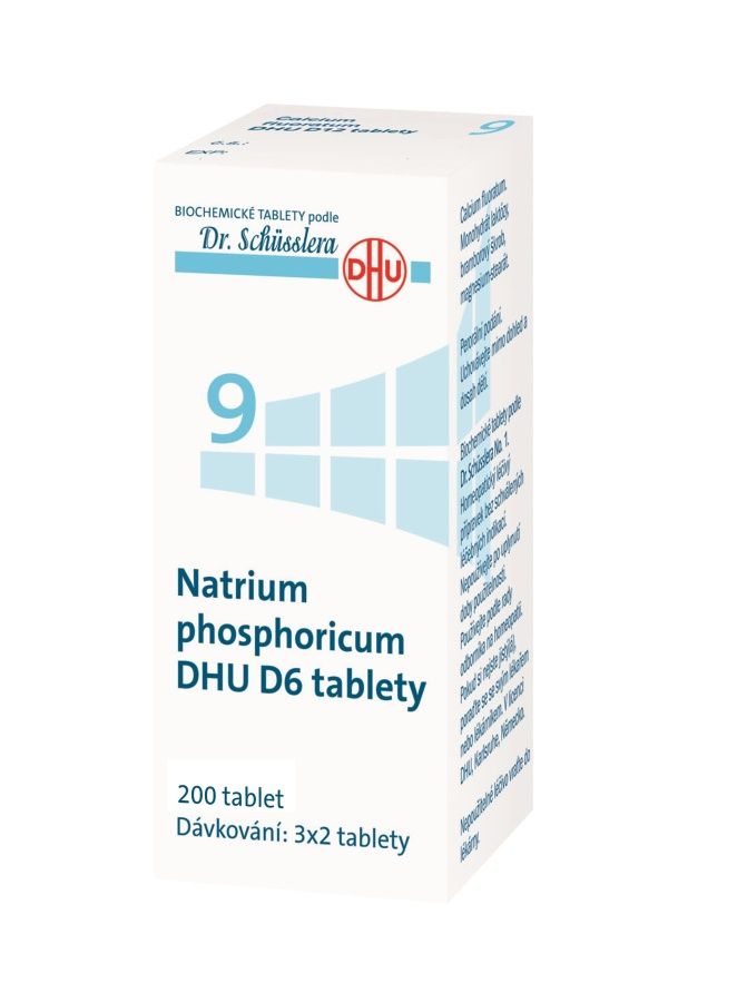 Schüsslerovy soli Natrium phosphoricum DHU D6 200 tablet Schüsslerovy soli
