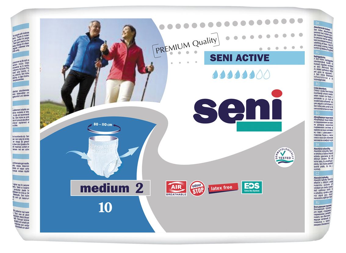 Seni Active Medium inkontinenční plenkové kalhotky 10 ks Seni